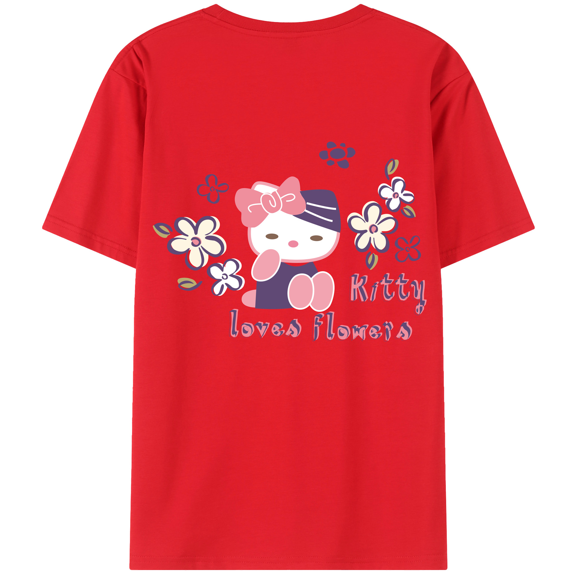 （画像用） Hello Kitty ハローキティ レディース半袖Tシャツ(バックプリント)