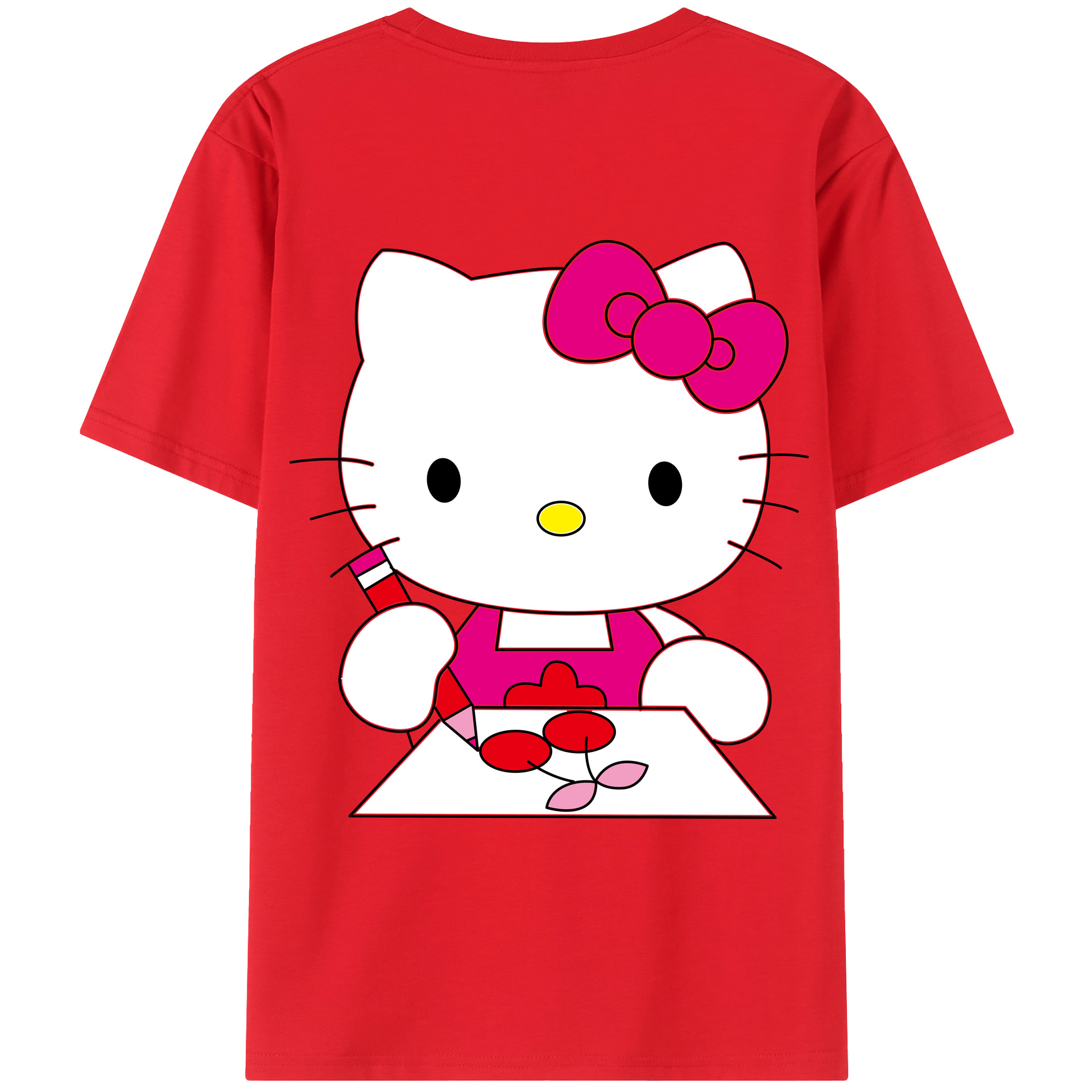 （画像用） Hello Kitty ハローキティ レディース半袖Tシャツ(バックプリント)