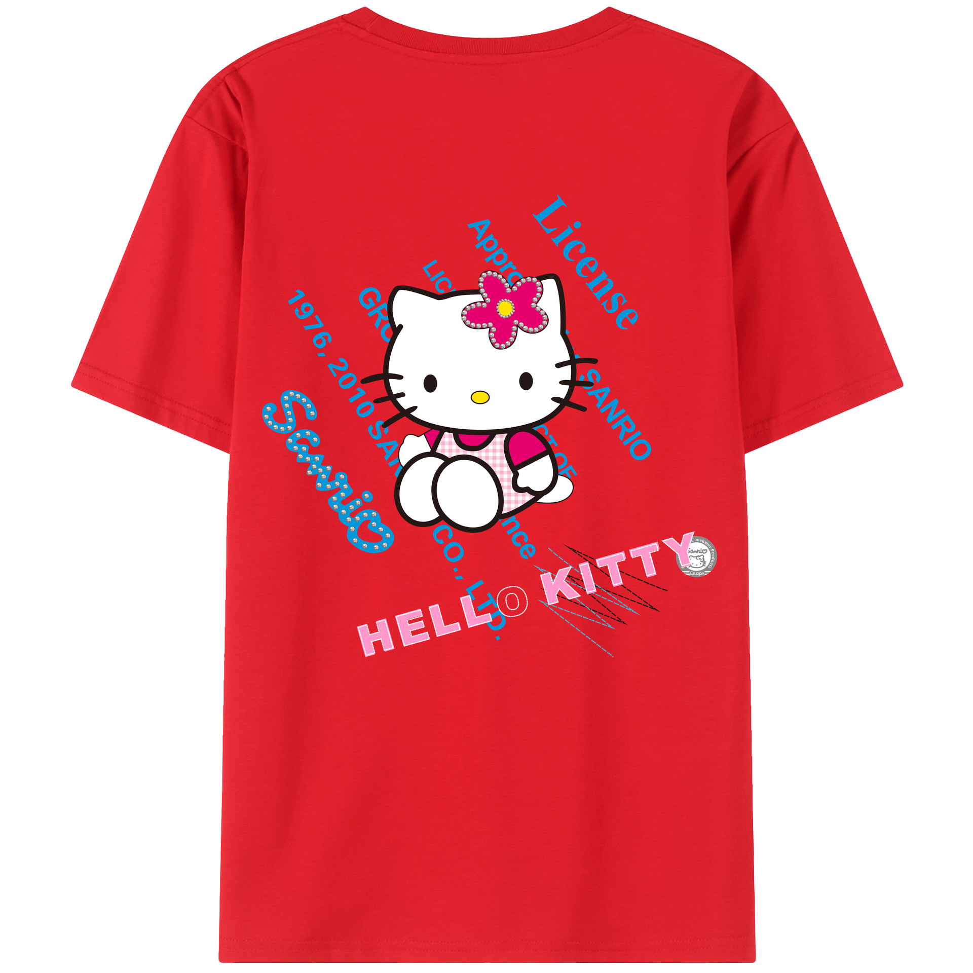 （画像用） Hello Kitty ハローキティ レディース半袖Tシャツ(バックプリント)