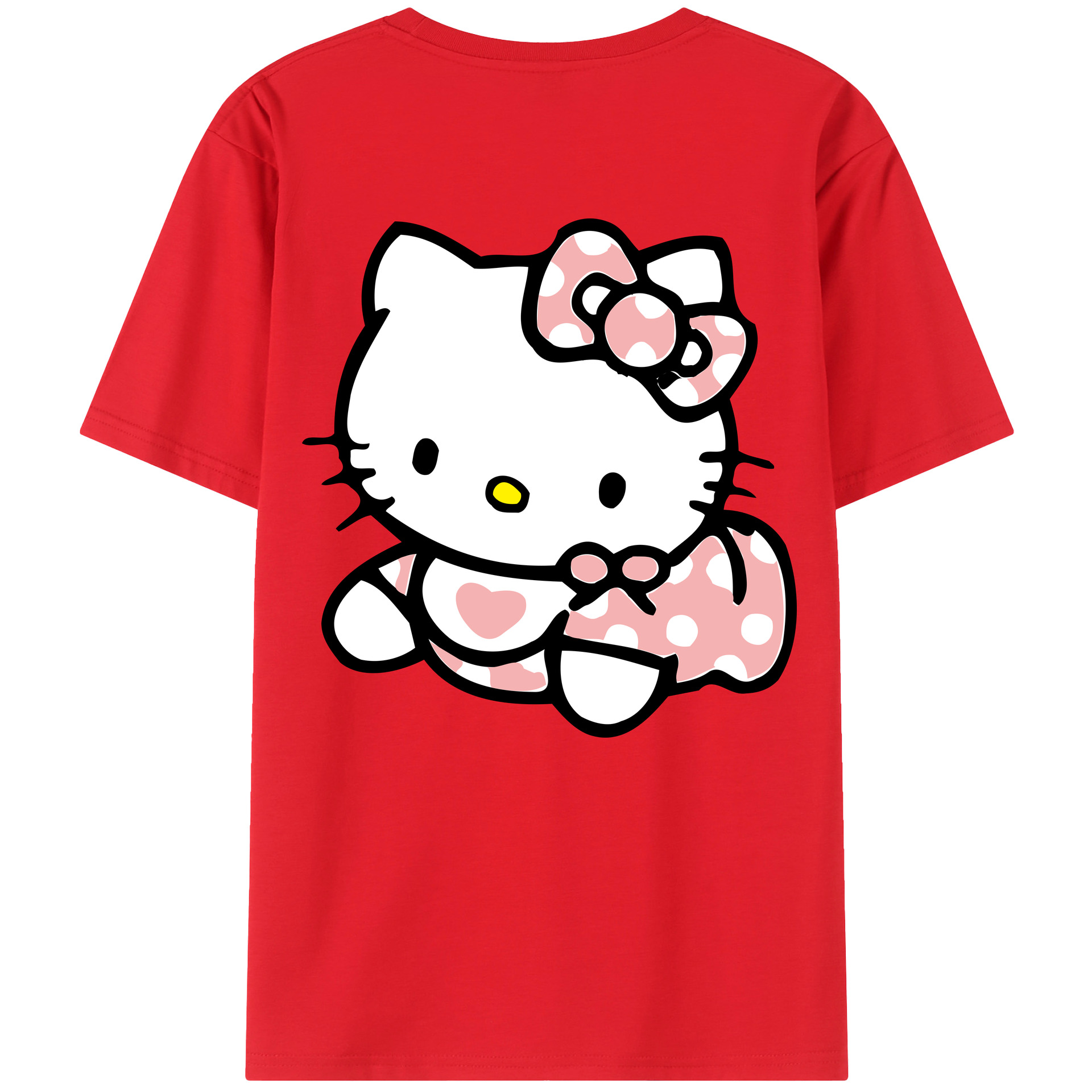 （画像用） Hello Kitty ハローキティ レディース半袖Tシャツ(バックプリント)