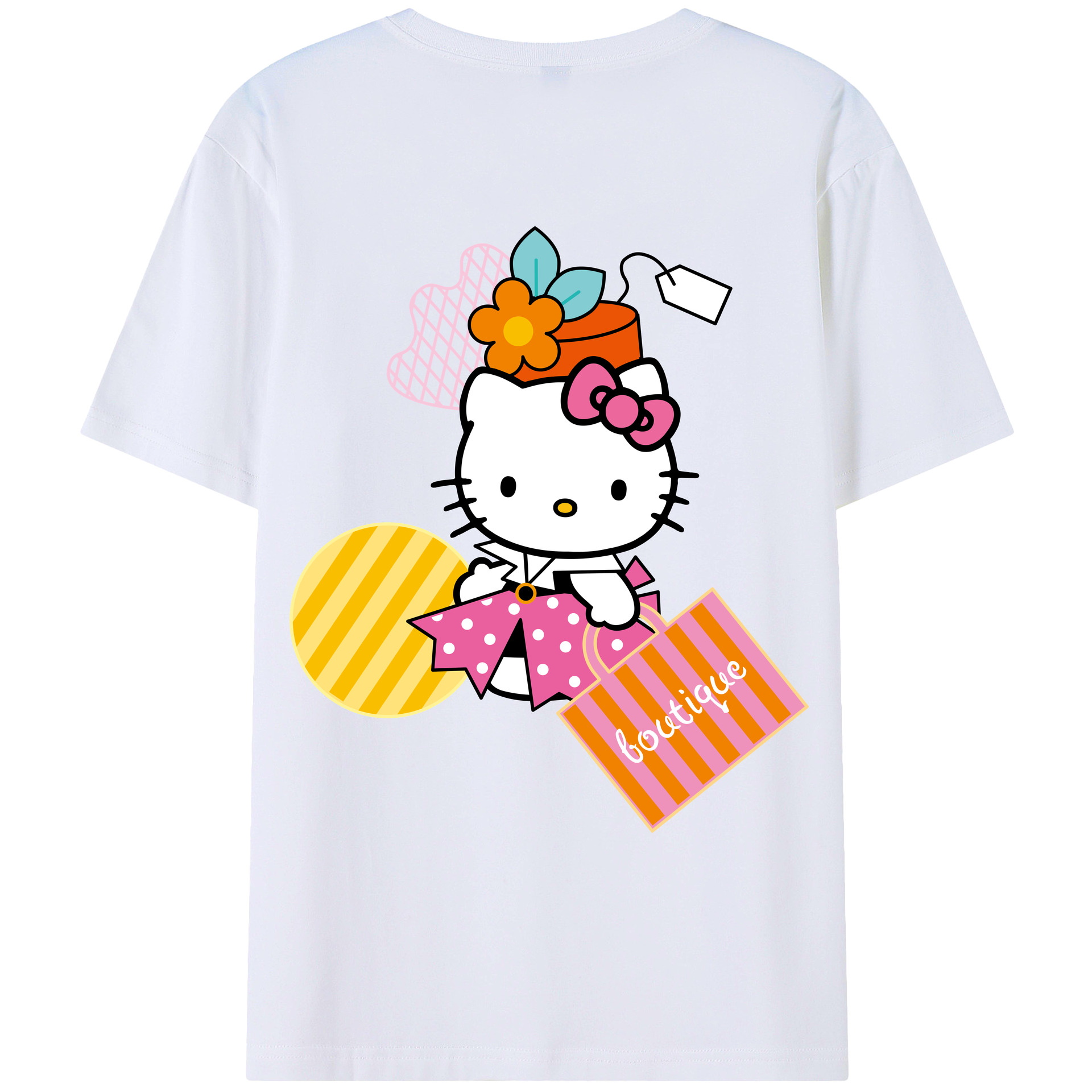 （画像用） Hello Kitty ハローキティ レディース半袖Tシャツ(バックプリント)