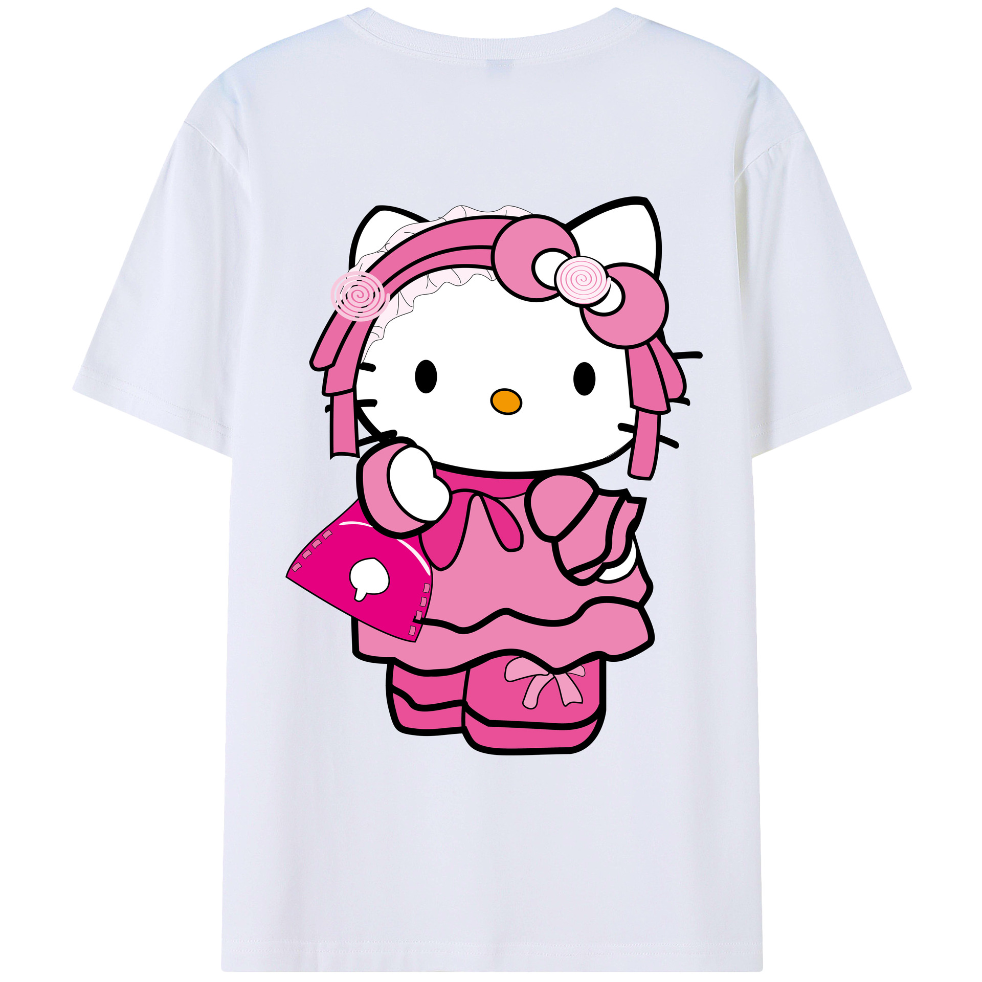 （画像用） Hello Kitty ハローキティ レディース半袖Tシャツ(バックプリント)