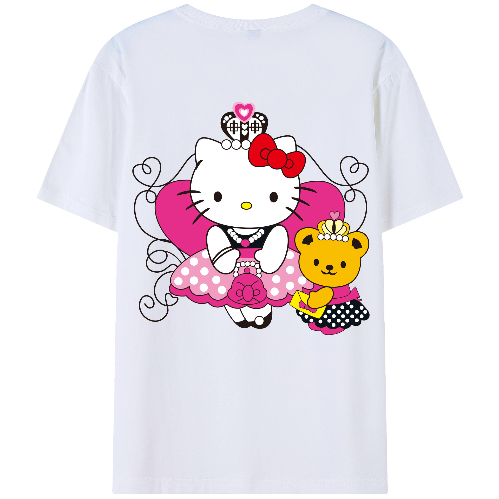 （画像用） Hello Kitty ハローキティ レディース半袖Tシャツ(バックプリント)