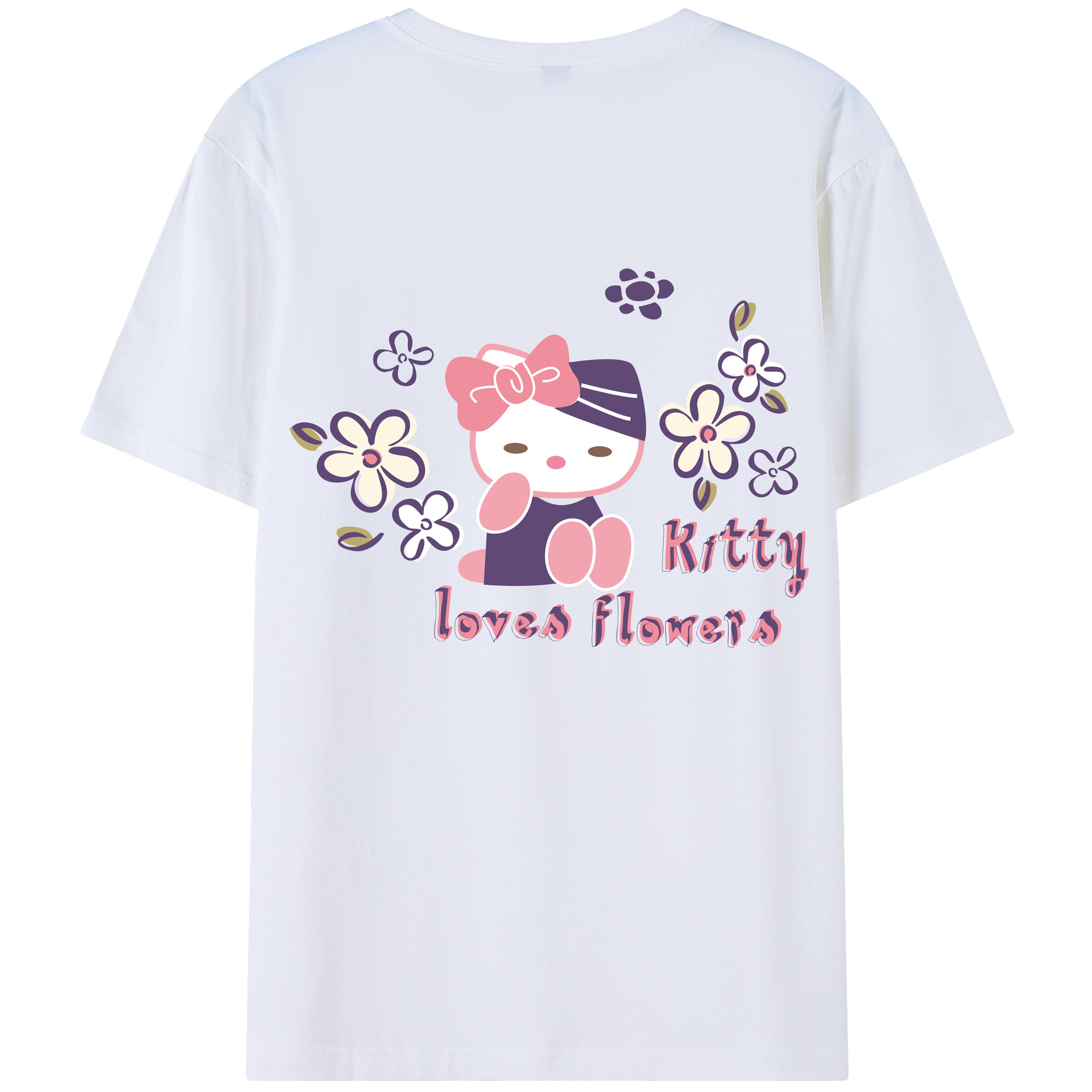 （画像用） Hello Kitty ハローキティ レディース半袖Tシャツ(バックプリント)