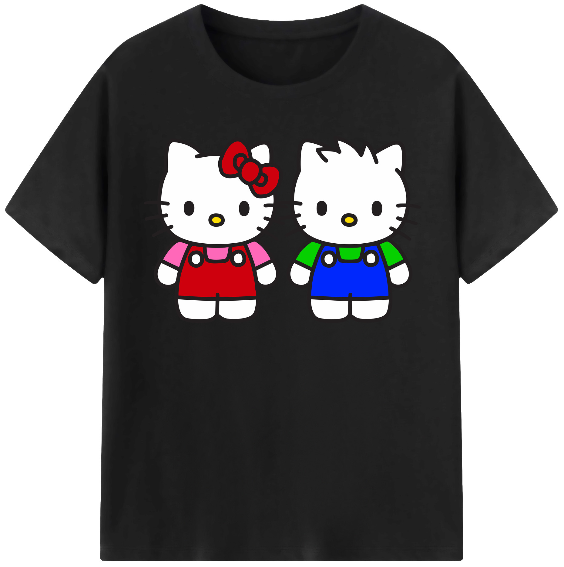 （画像用） Hello Kitty ハローキティ レディースカジュアルプリントTシャツ（綿100％）