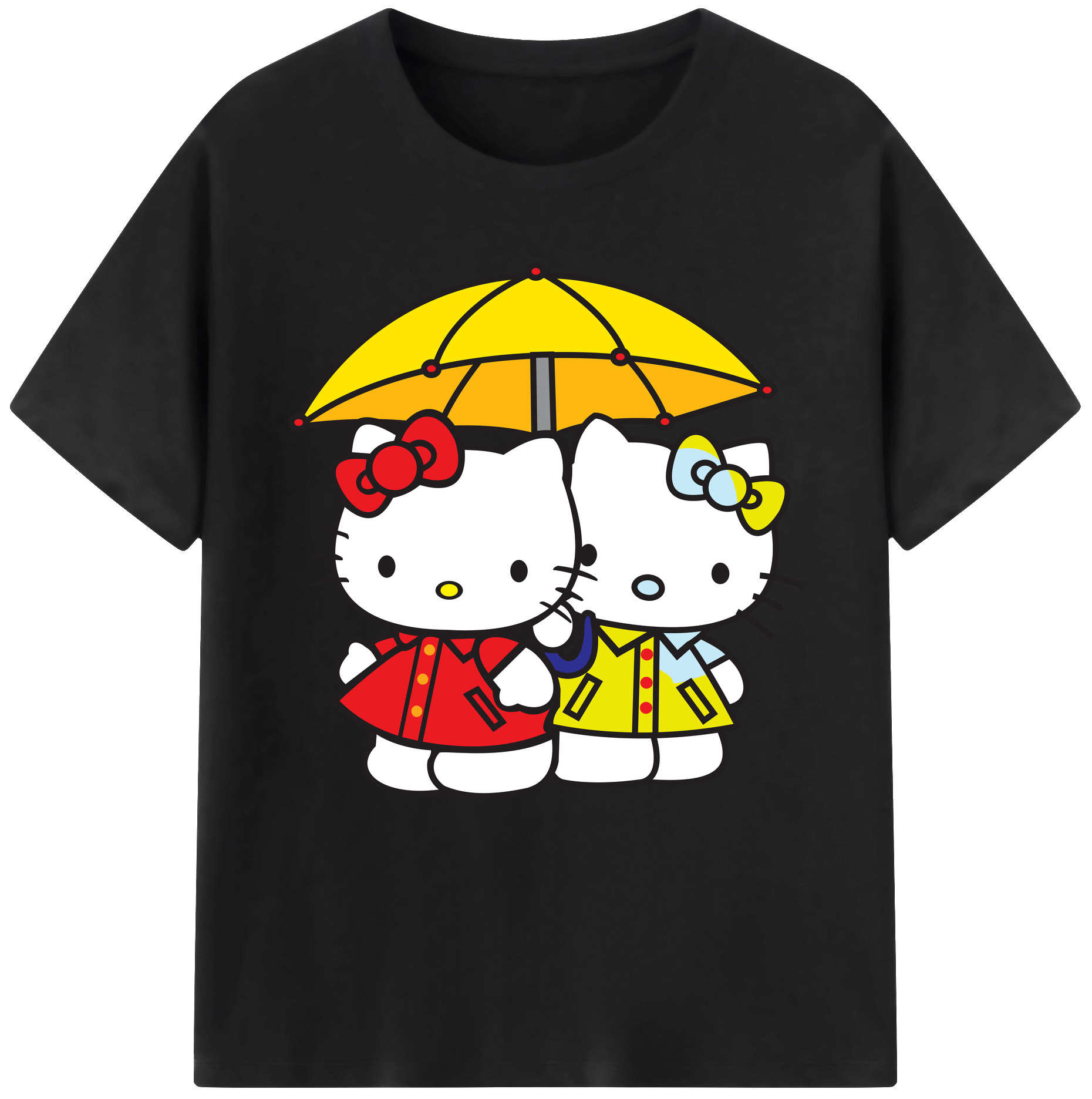 （画像用） Hello Kitty ハローキティ レディースカジュアルプリントTシャツ（綿100％）