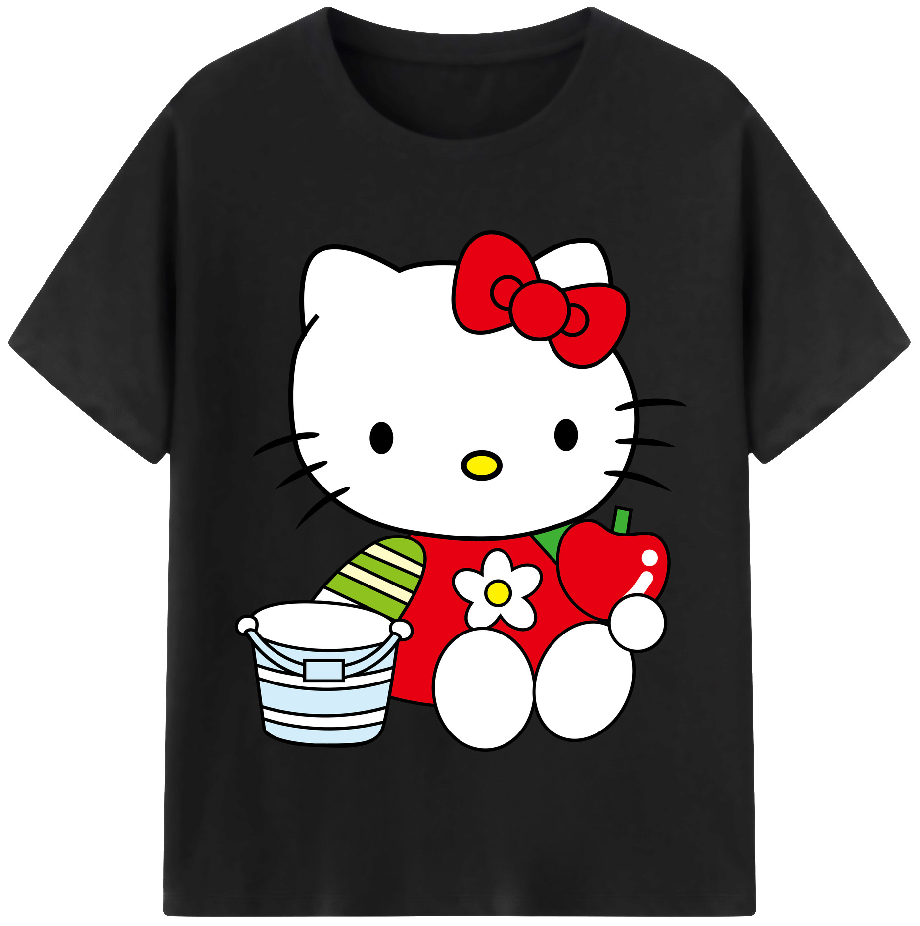 （画像用） Hello Kitty ハローキティ レディースカジュアルプリントTシャツ（綿100％）