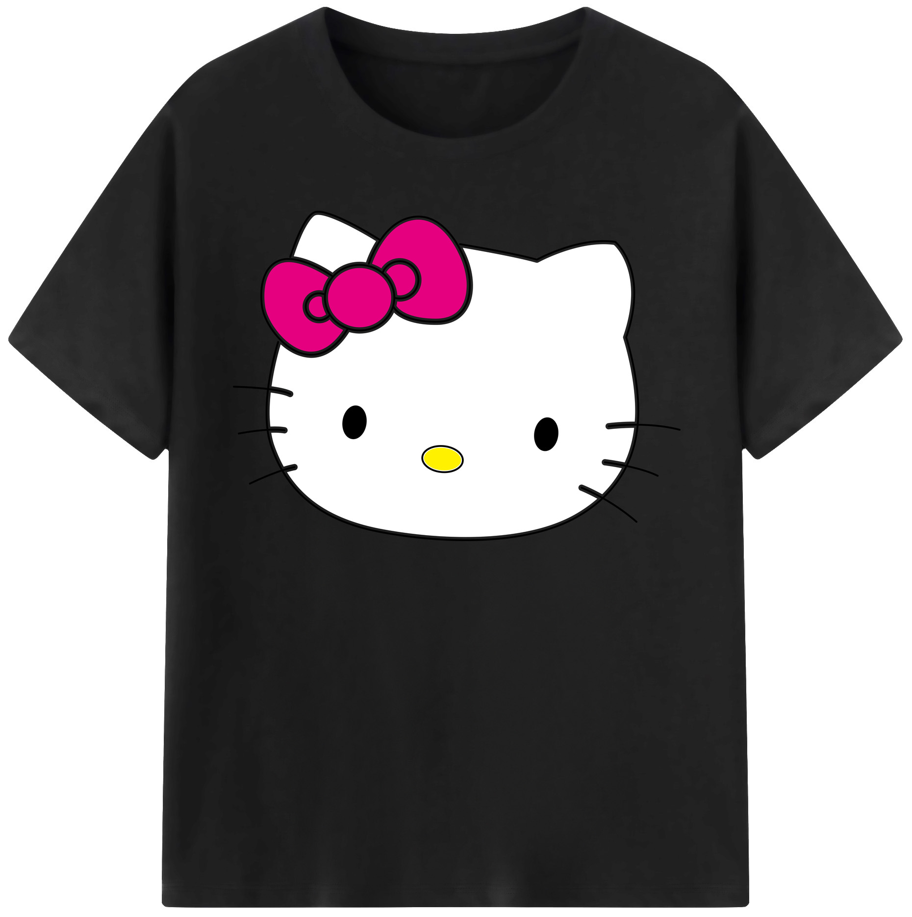 （画像用） Hello Kitty ハローキティ レディースカジュアルプリントTシャツ（綿100％）