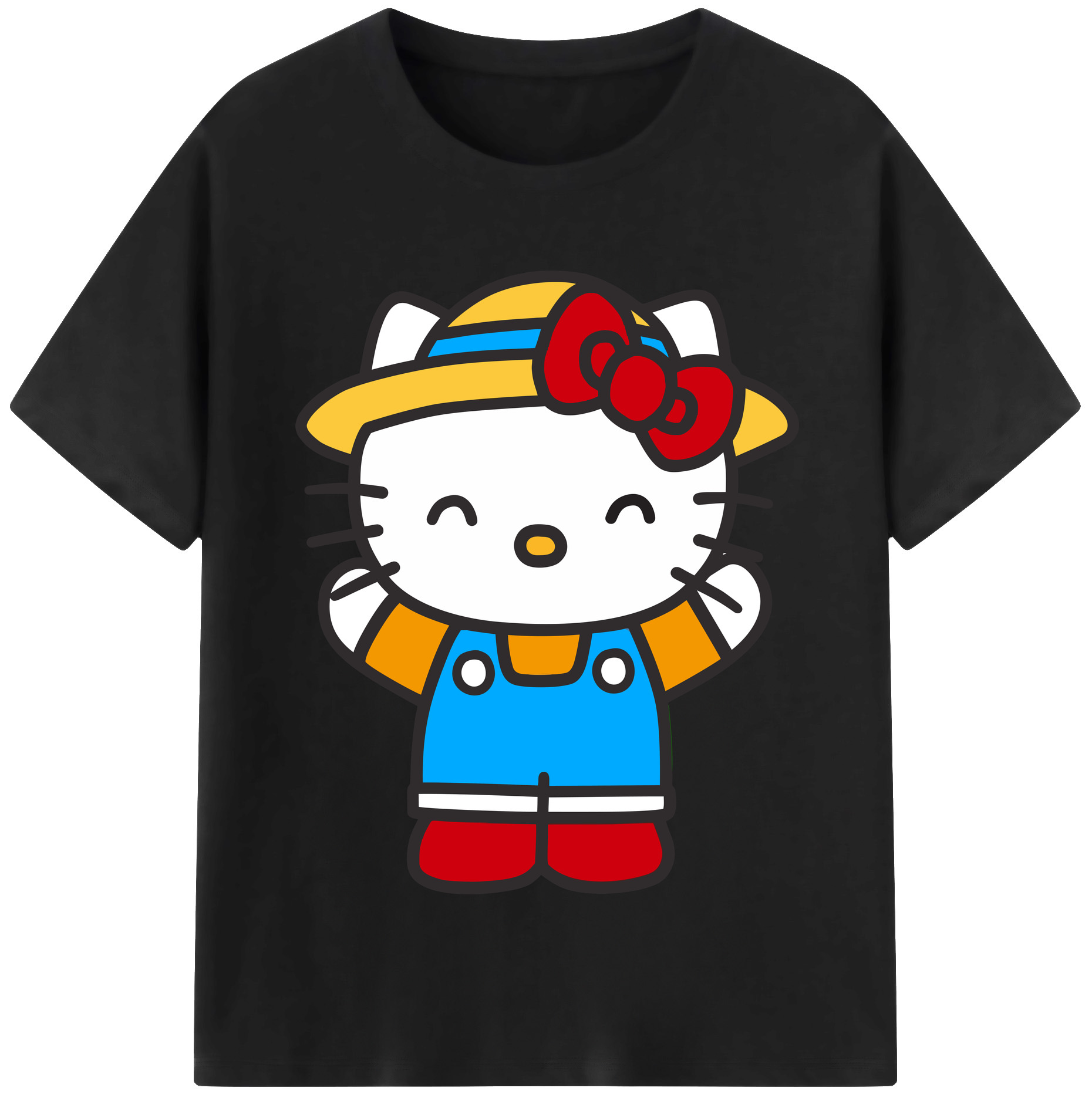 （画像用） Hello Kitty ハローキティ レディースカジュアルプリントTシャツ（綿100％）