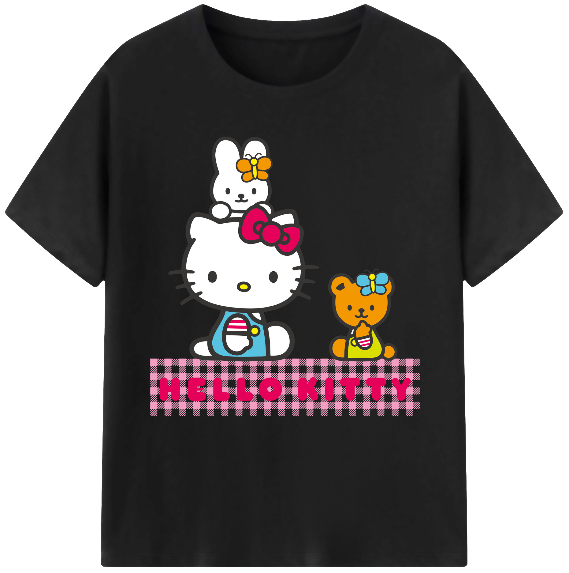 （画像用） Hello Kitty ハローキティ レディースカジュアルプリントTシャツ（綿100％）