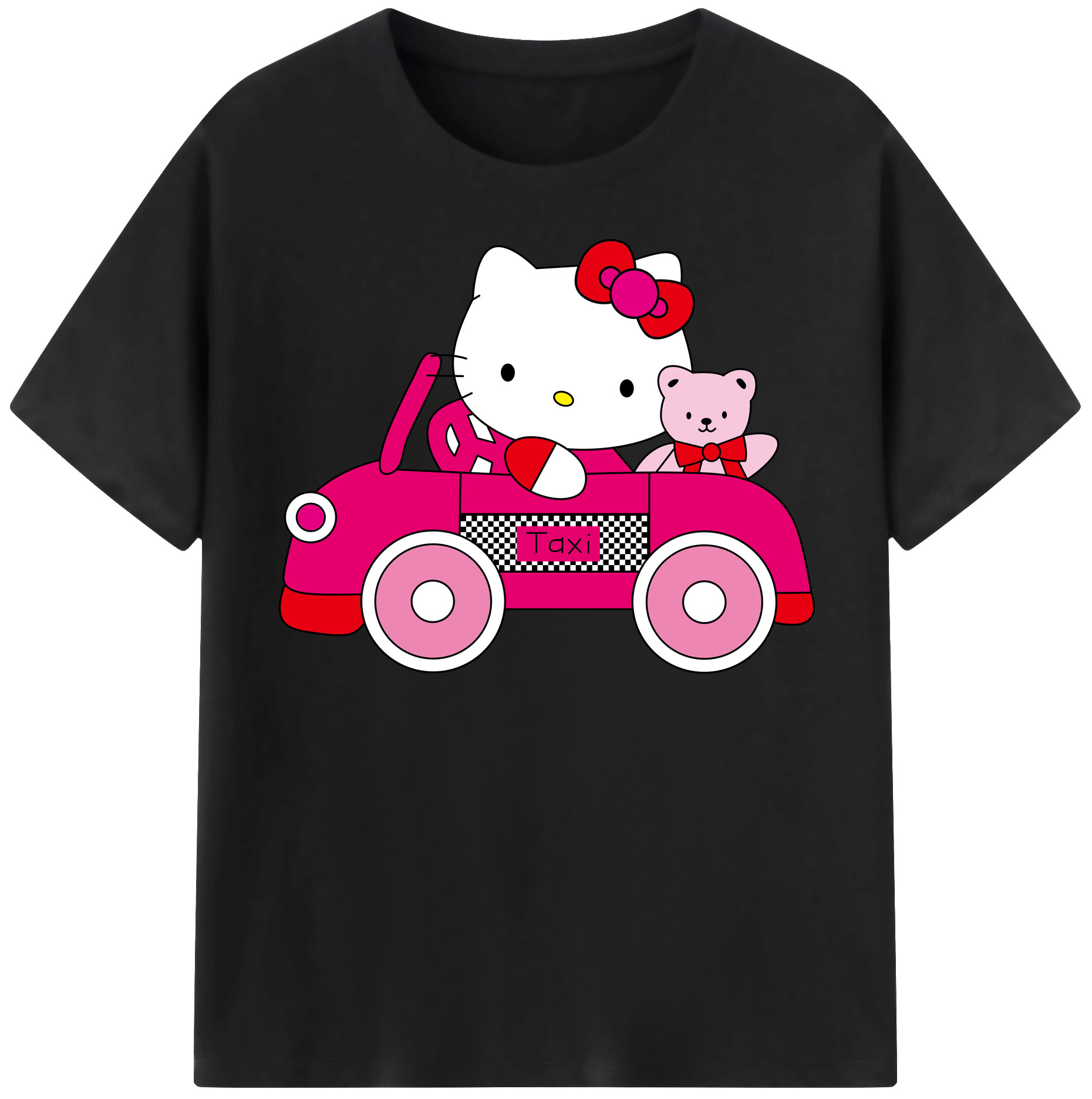 （画像用） Hello Kitty ハローキティ レディースカジュアルプリントTシャツ（綿100％）
