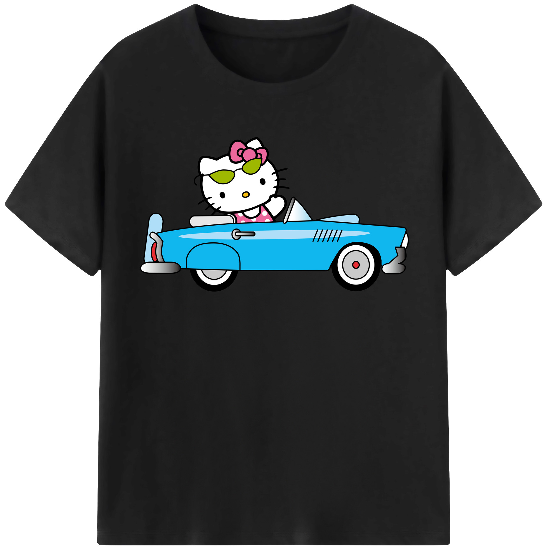 （画像用） Hello Kitty ハローキティ レディースカジュアルプリントTシャツ（綿100％）