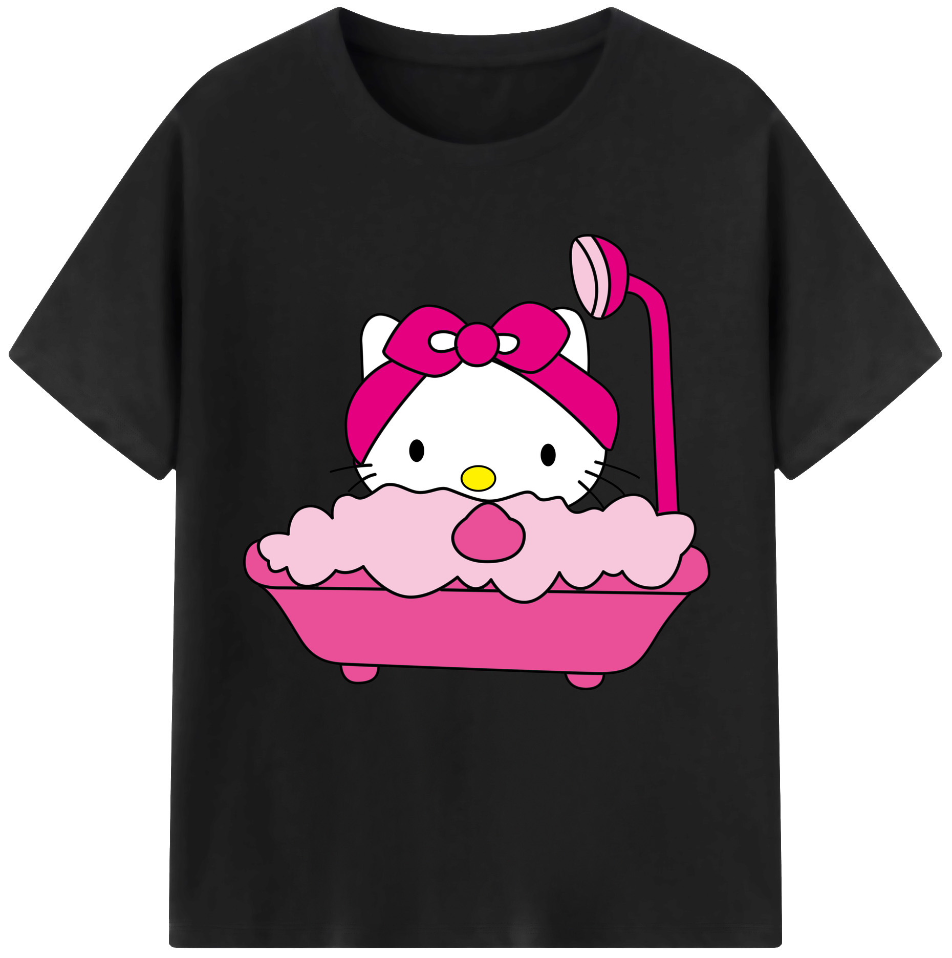 （画像用） Hello Kitty ハローキティ レディースカジュアルプリントTシャツ（綿100％）