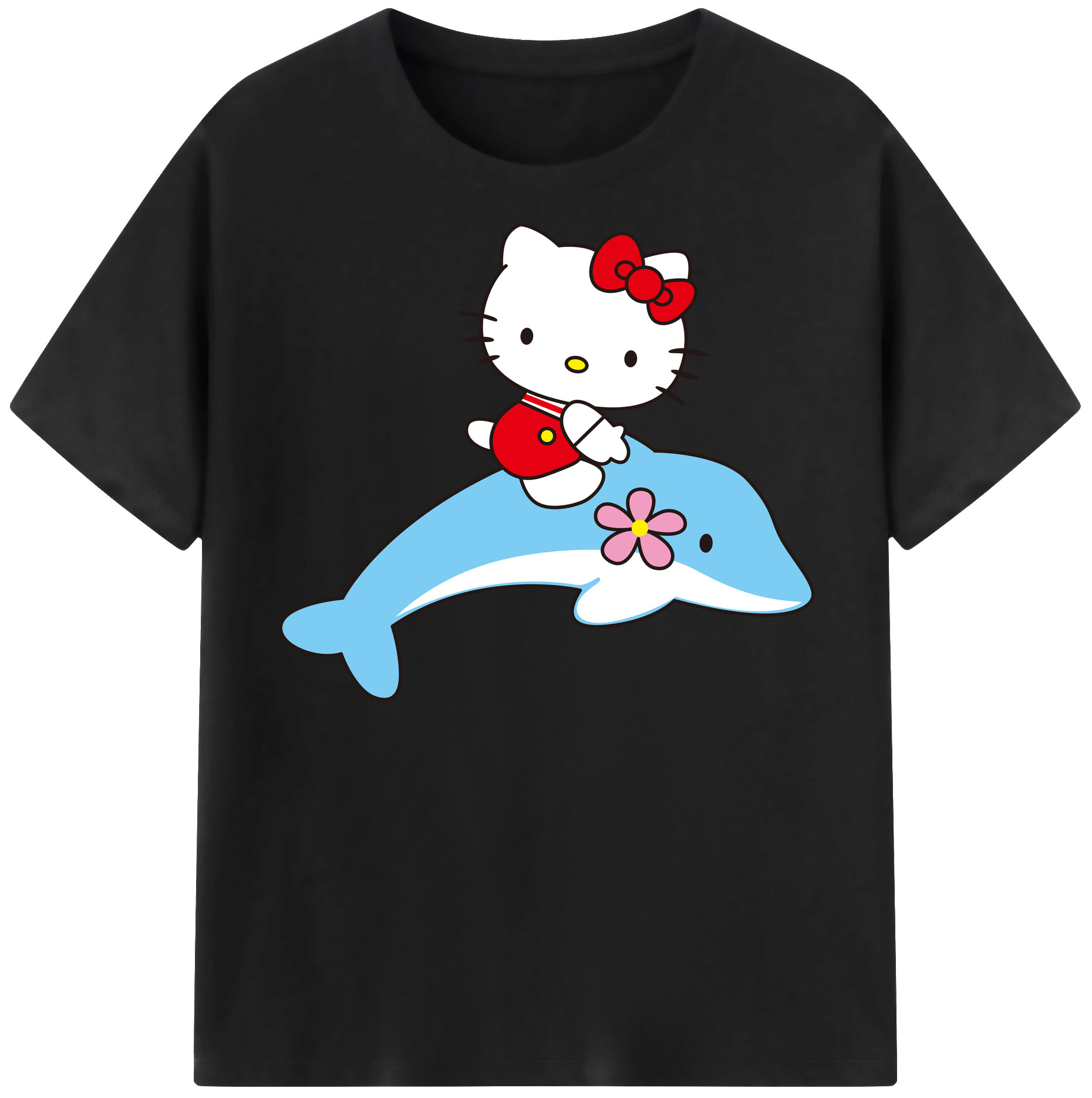 （画像用） Hello Kitty ハローキティ レディースカジュアルプリントTシャツ（綿100％）