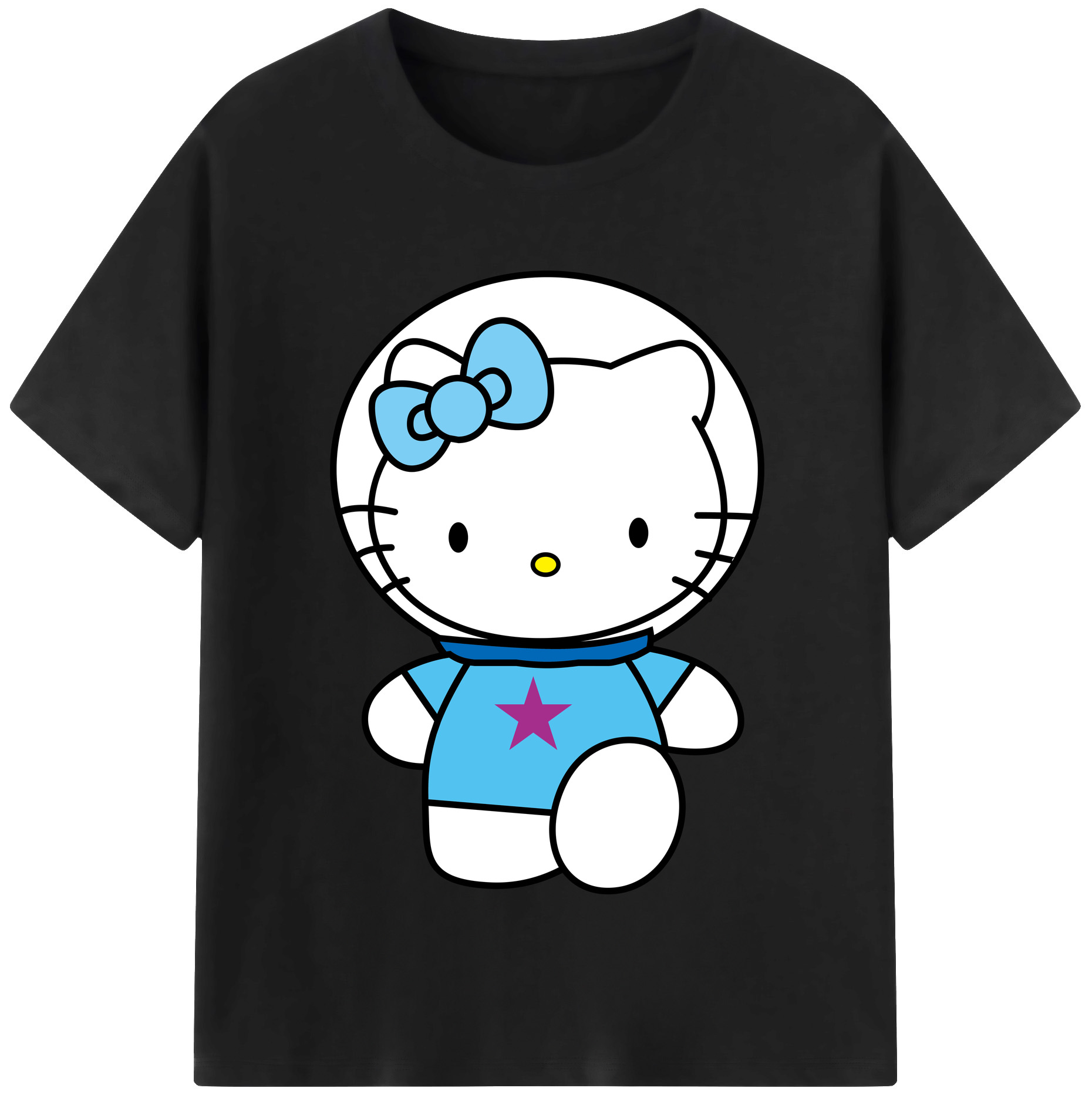 （画像用） Hello Kitty ハローキティ レディースカジュアルプリントTシャツ（綿100％）
