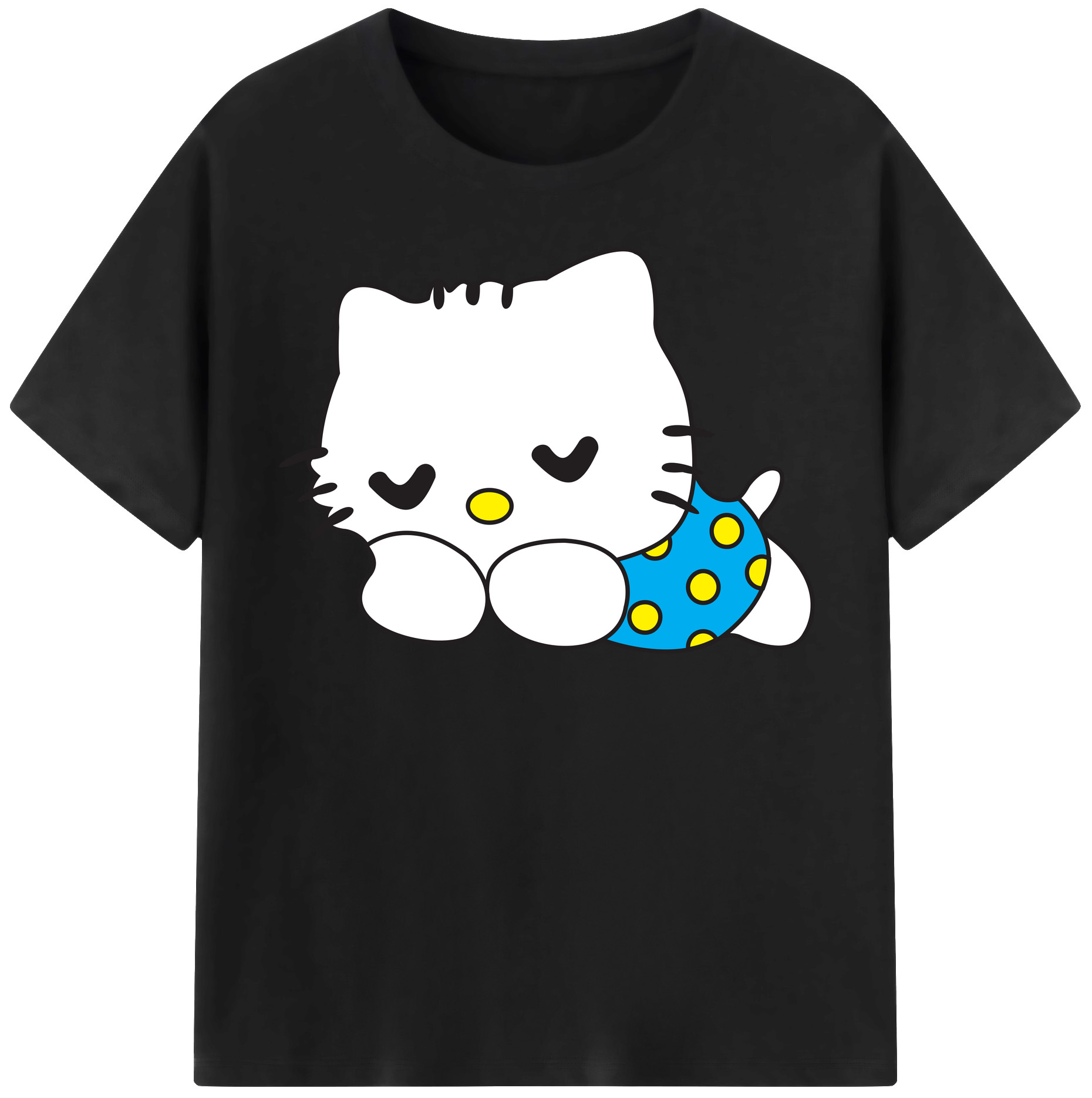 （画像用） Hello Kitty ハローキティ レディースカジュアルプリントTシャツ（綿100％）