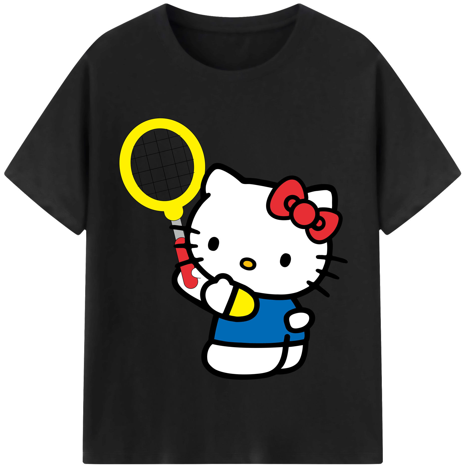 （画像用） Hello Kitty ハローキティ レディースカジュアルプリントTシャツ（綿100％）