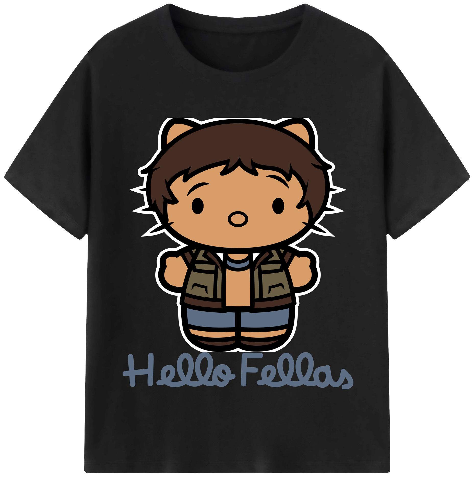 （画像用） Hello Kitty ハローキティ レディースカジュアルプリントTシャツ（綿100％）
