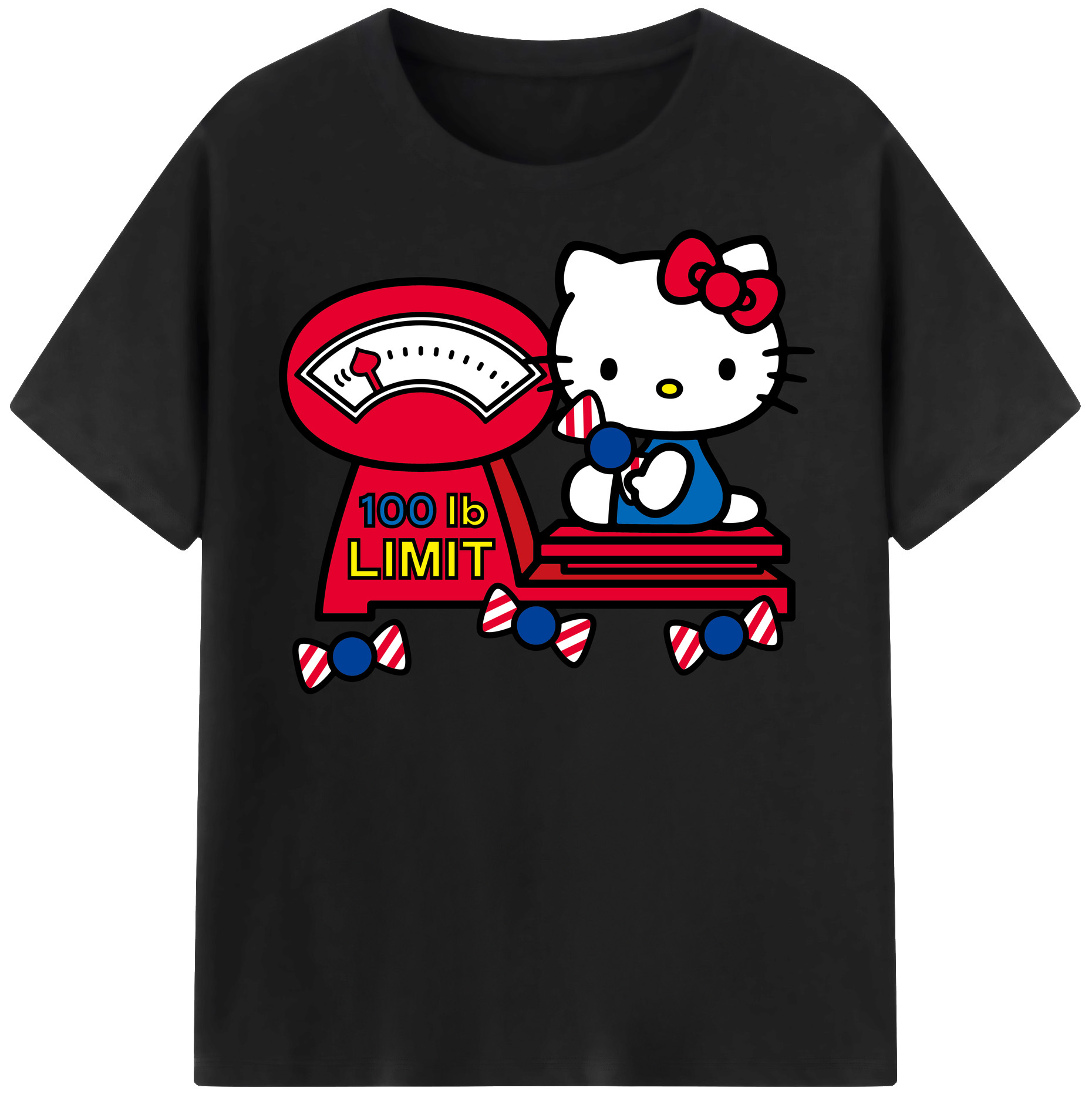 （画像用） Hello Kitty ハローキティ レディースカジュアルプリントTシャツ（綿100％）