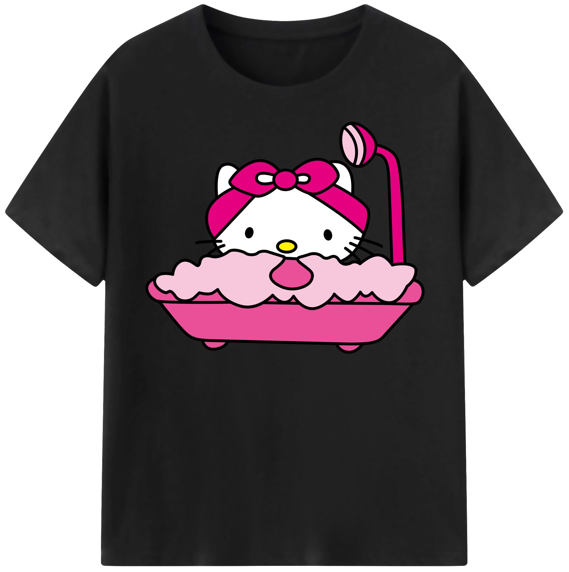 （画像用） Hello Kitty ハローキティ レディースカジュアルプリントTシャツ（綿100％）