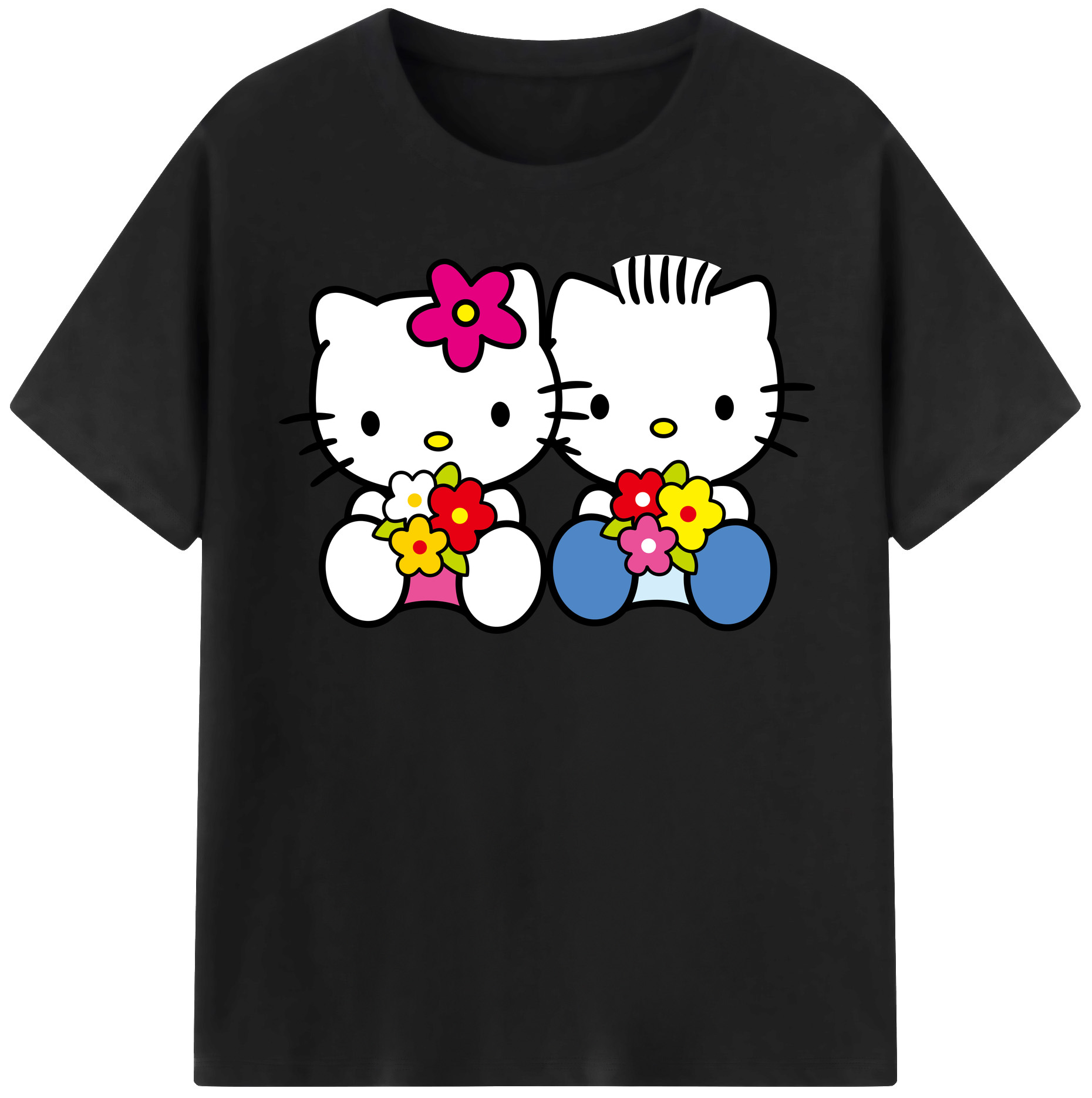 （画像用） Hello Kitty ハローキティ レディースカジュアルプリントTシャツ（綿100％）