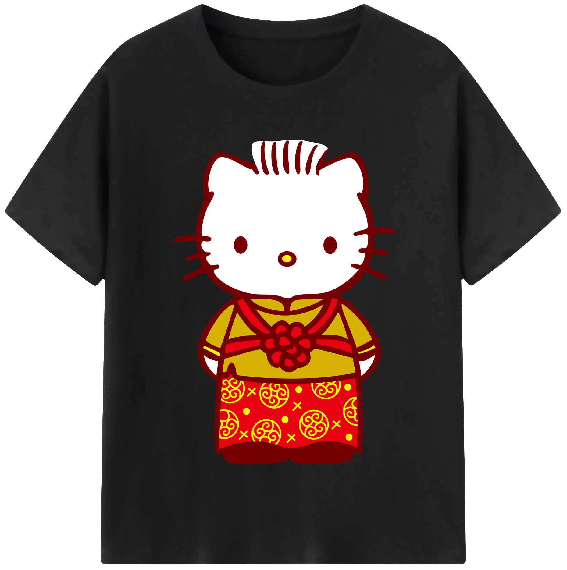 （画像用） Hello Kitty ハローキティ レディースカジュアルプリントTシャツ（綿100％）