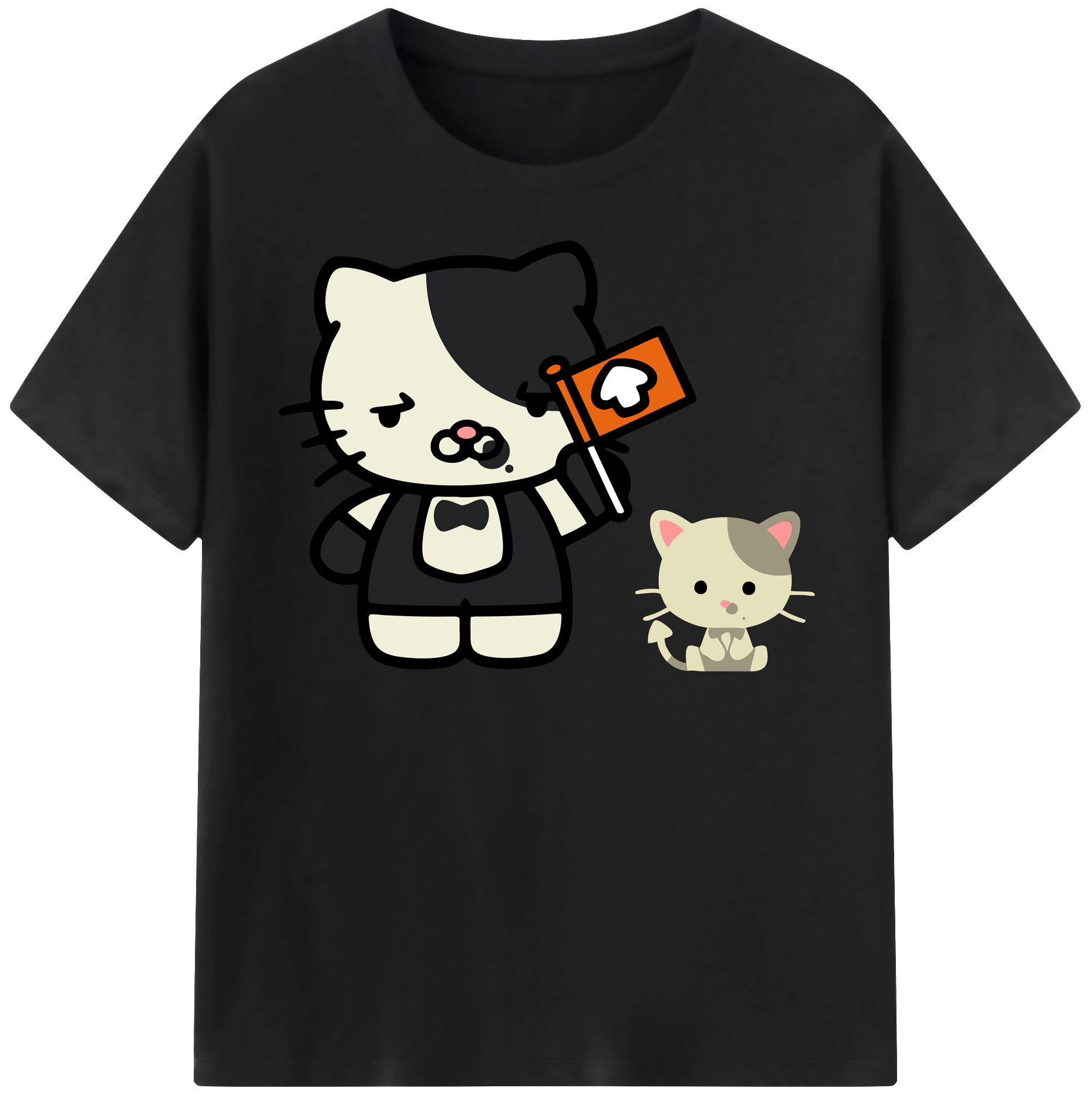 （画像用） Hello Kitty ハローキティ レディースカジュアルプリントTシャツ（綿100％）