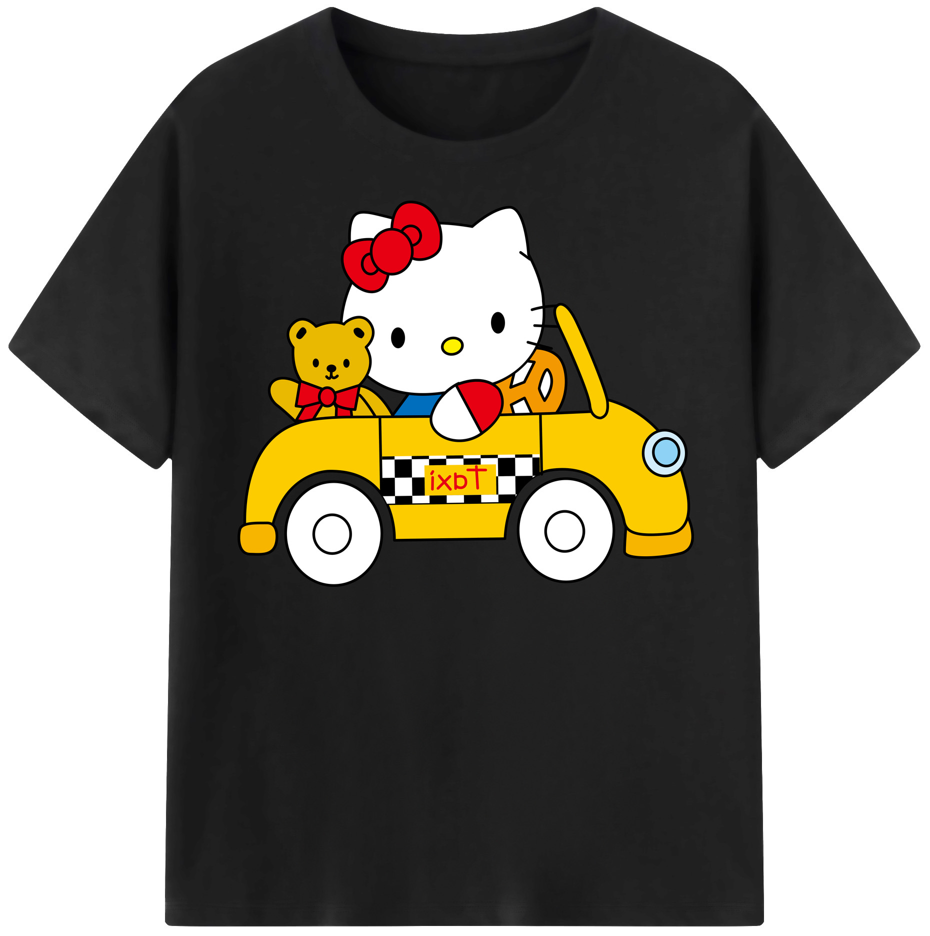 （画像用） Hello Kitty ハローキティ レディースカジュアルプリントTシャツ（綿100％）