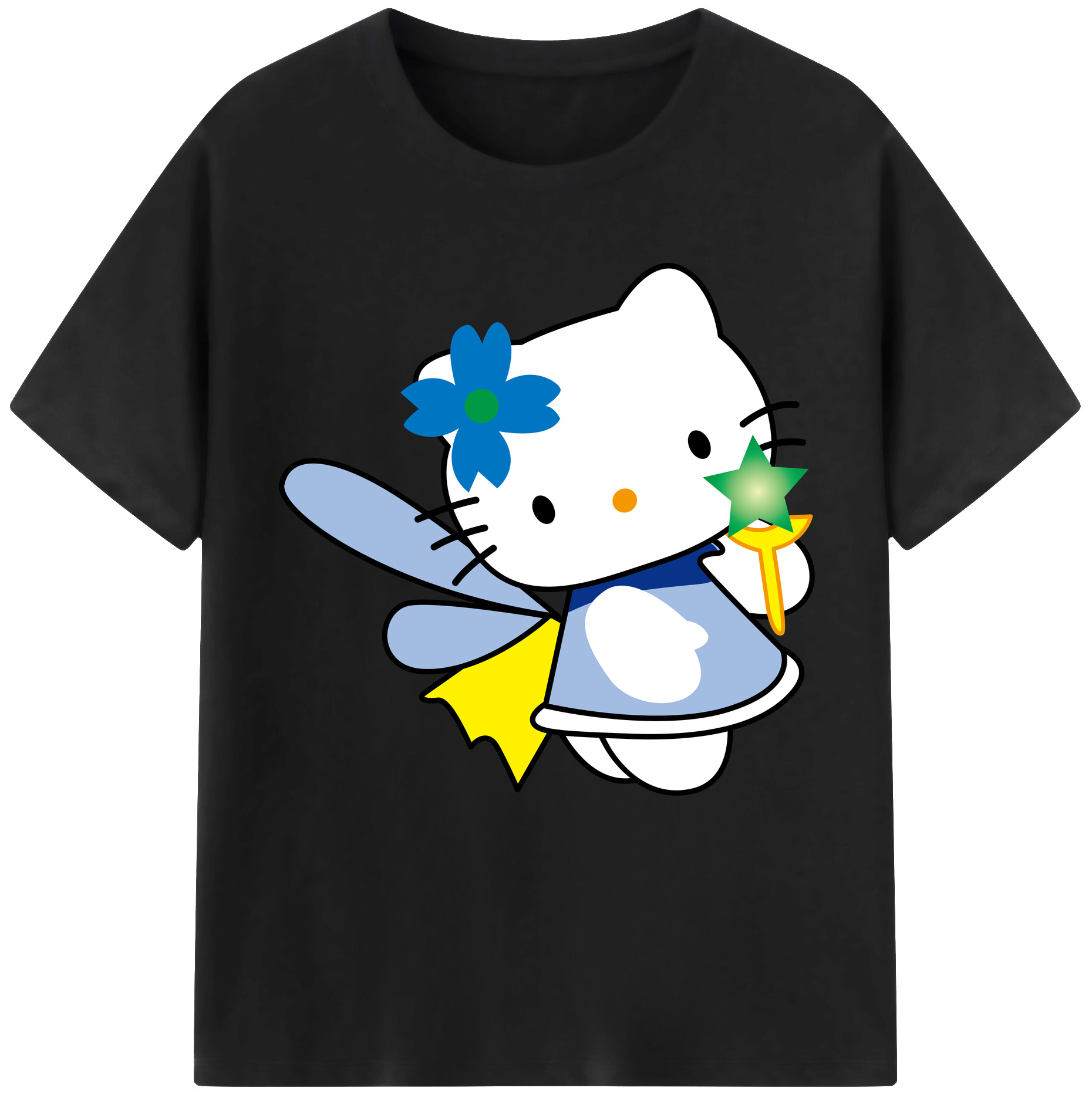 （画像用） Hello Kitty ハローキティ レディースカジュアルプリントTシャツ（綿100％）