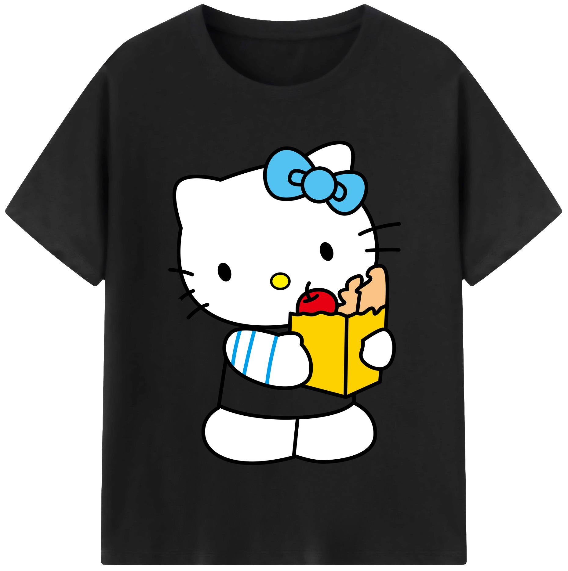 （画像用） Hello Kitty ハローキティ レディースカジュアルプリントTシャツ（綿100％）
