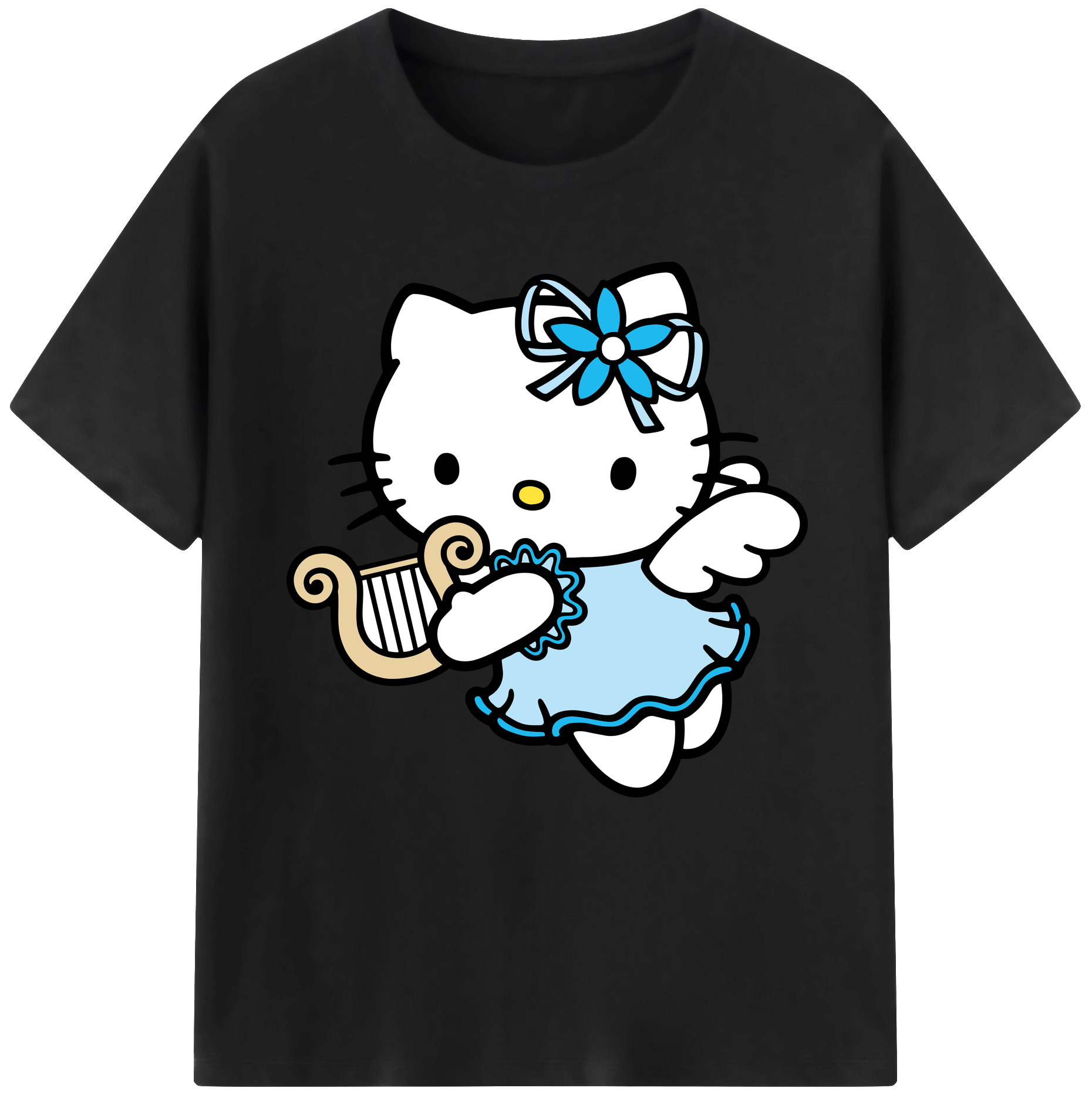 （画像用） Hello Kitty ハローキティ レディースカジュアルプリントTシャツ（綿100％）