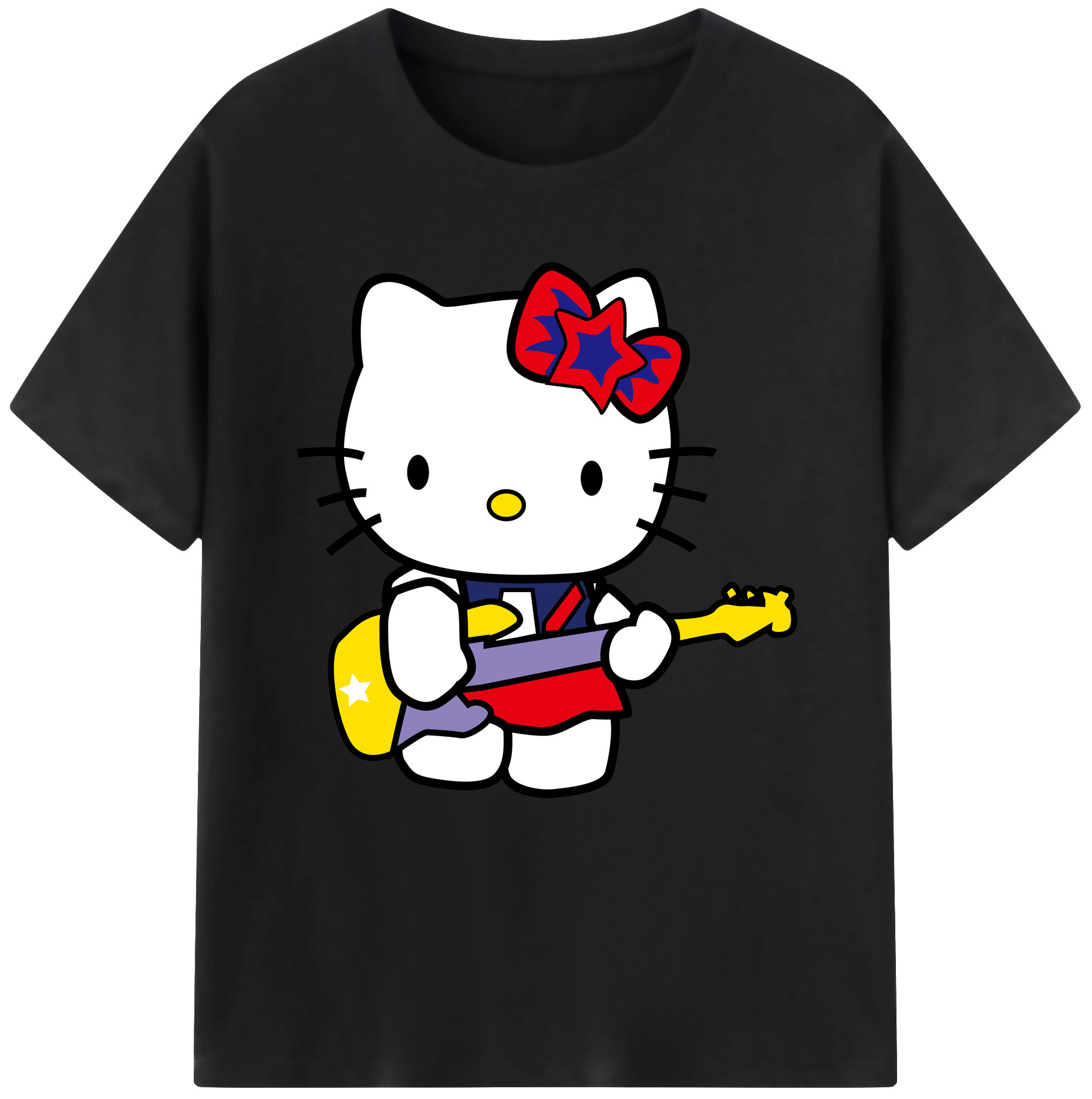 （画像用） Hello Kitty ハローキティ レディースカジュアルプリントTシャツ（綿100％）