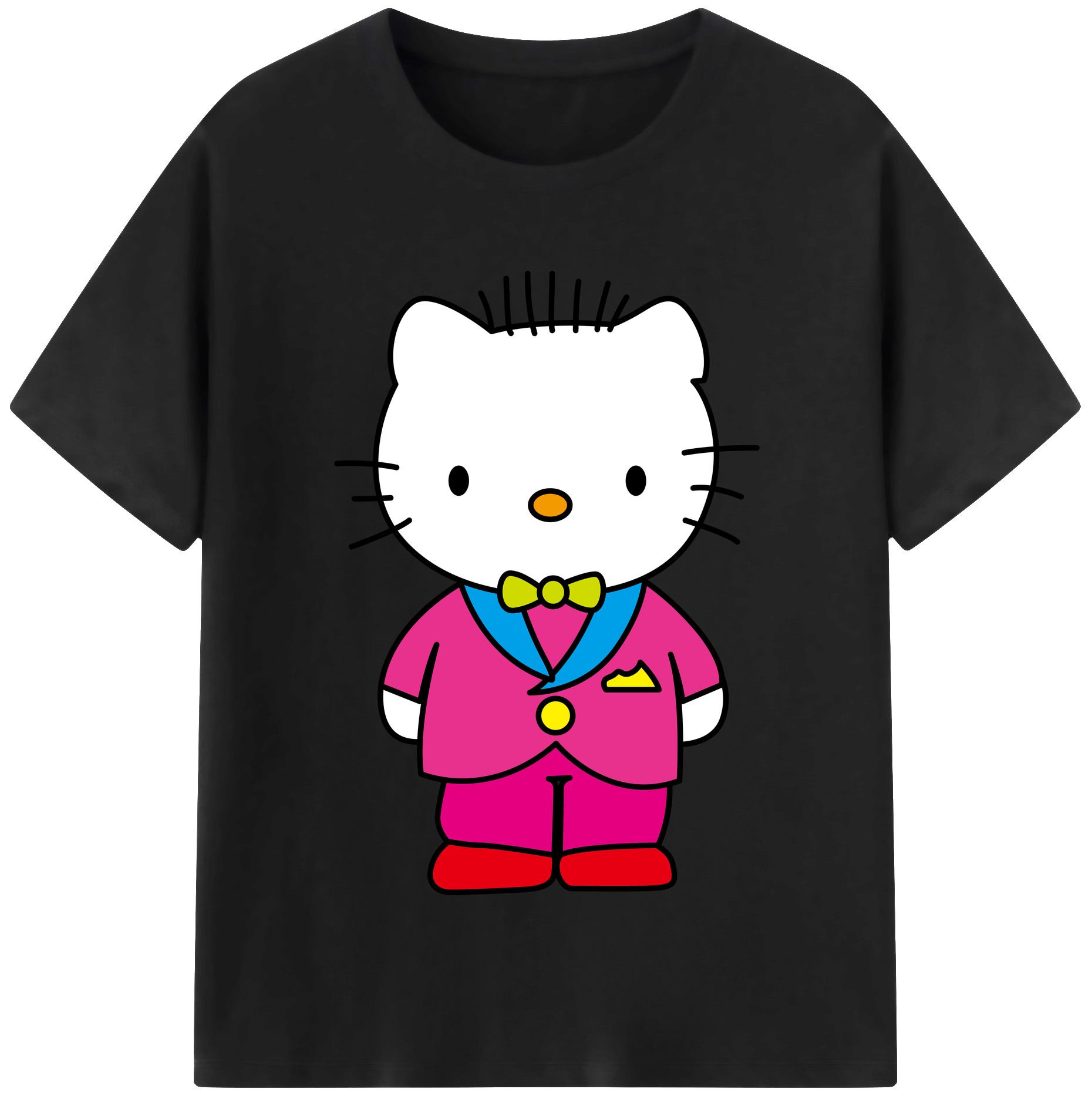 （画像用） Hello Kitty ハローキティ レディースカジュアルプリントTシャツ（綿100％）