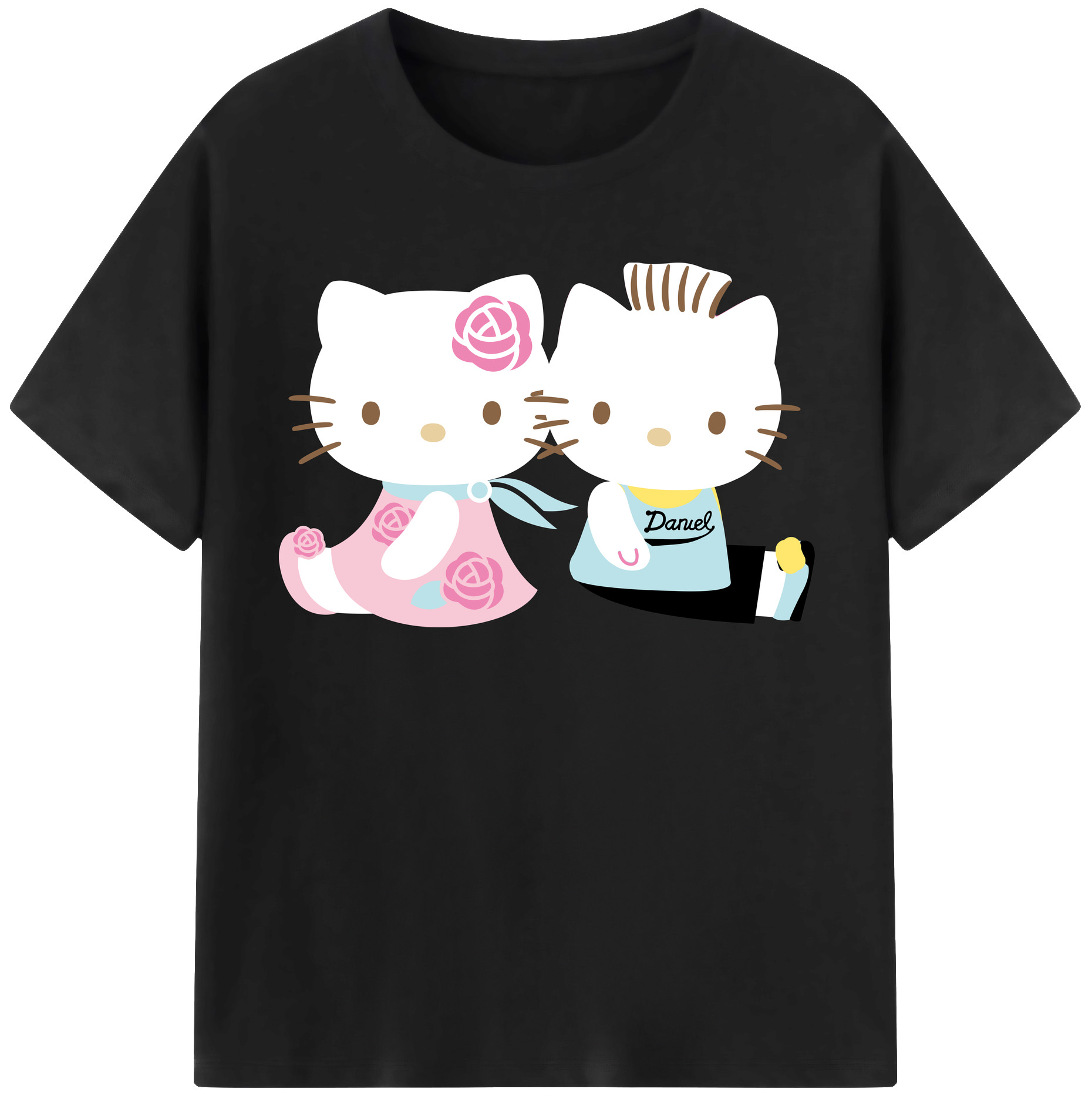 （画像用） Hello Kitty ハローキティ レディースカジュアルプリントTシャツ（綿100％）