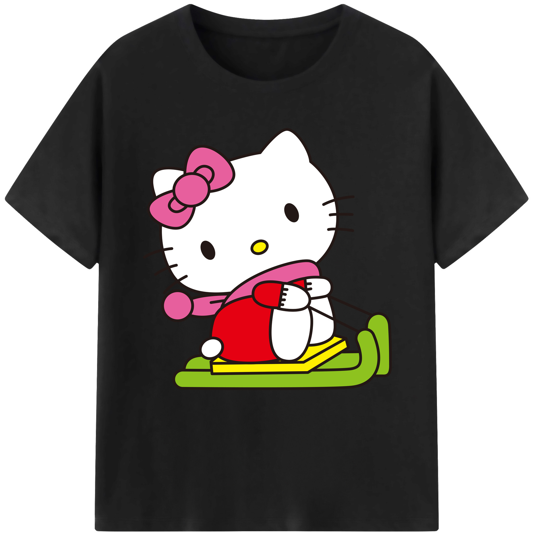 （画像用） Hello Kitty ハローキティ レディースカジュアルプリントTシャツ（綿100％）