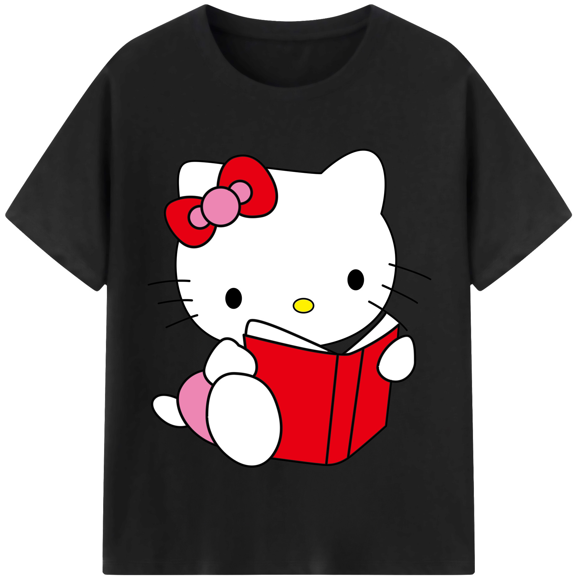 （画像用） Hello Kitty ハローキティ レディースカジュアルプリントTシャツ（綿100％）