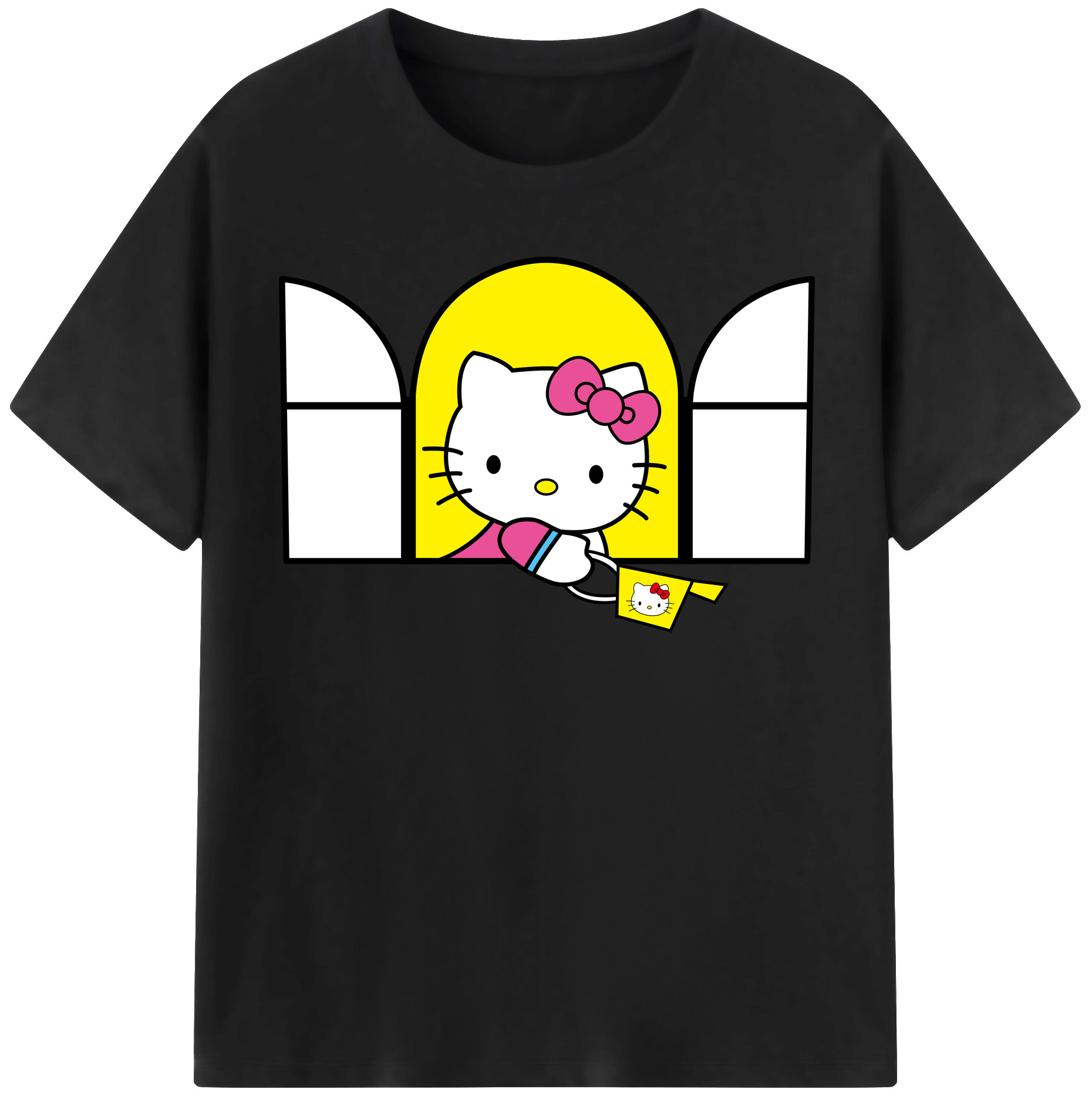 （画像用） Hello Kitty ハローキティ レディースカジュアルプリントTシャツ（綿100％）