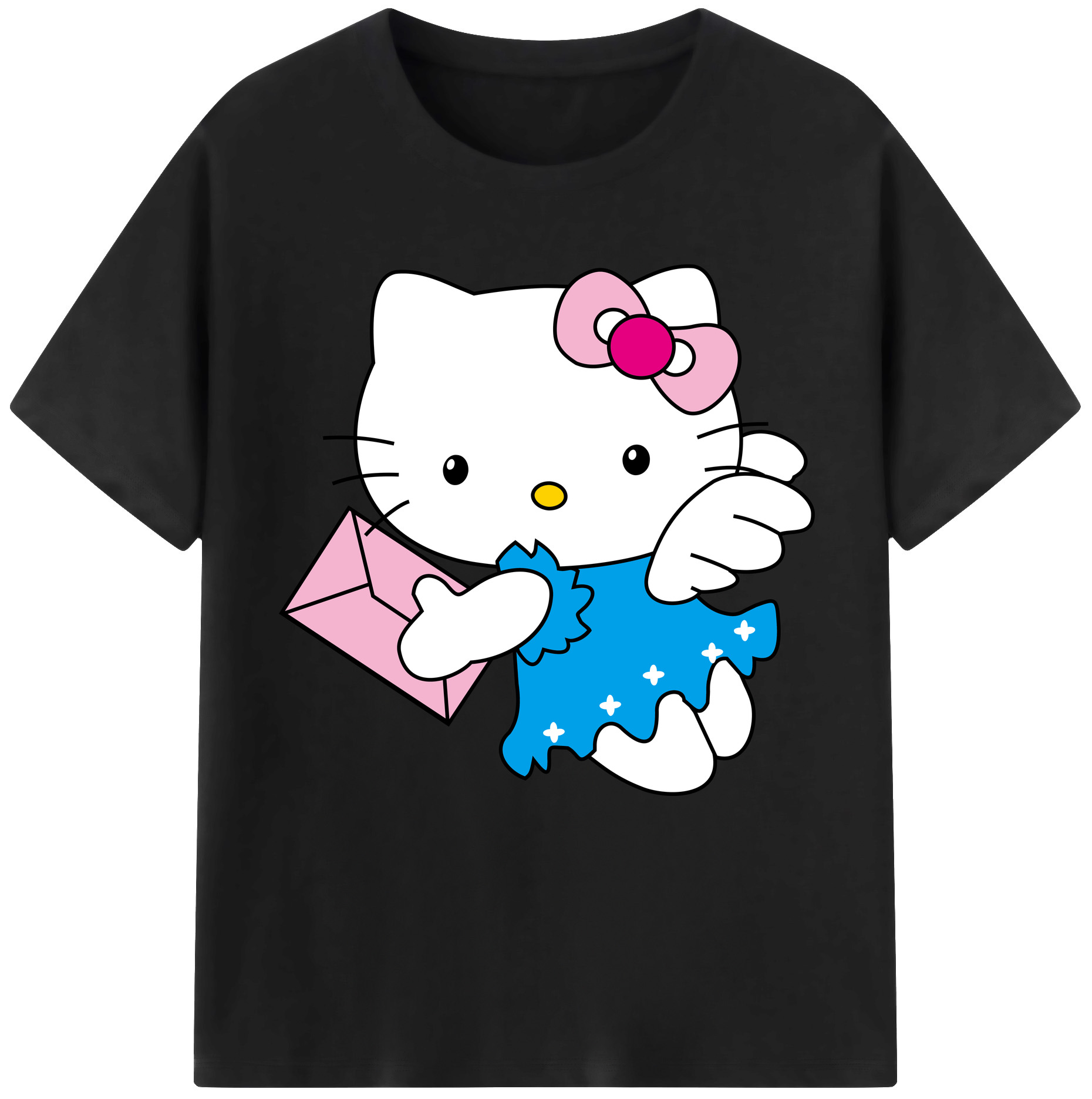 （画像用） Hello Kitty ハローキティ レディースカジュアルプリントTシャツ（綿100％）