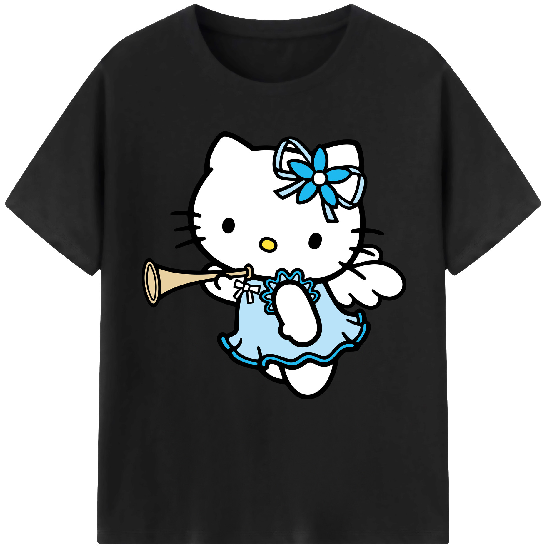 （画像用） Hello Kitty ハローキティ レディースカジュアルプリントTシャツ（綿100％）