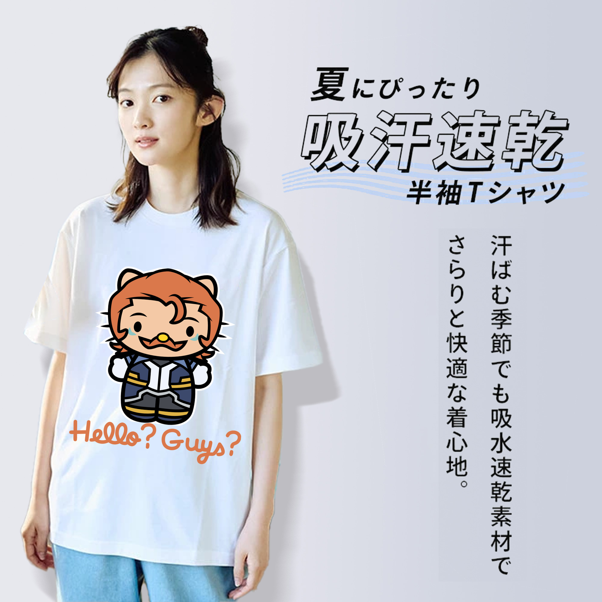 Hello Kitty ハローキティ レディースカジュアルプリントTシャツ（綿100％）