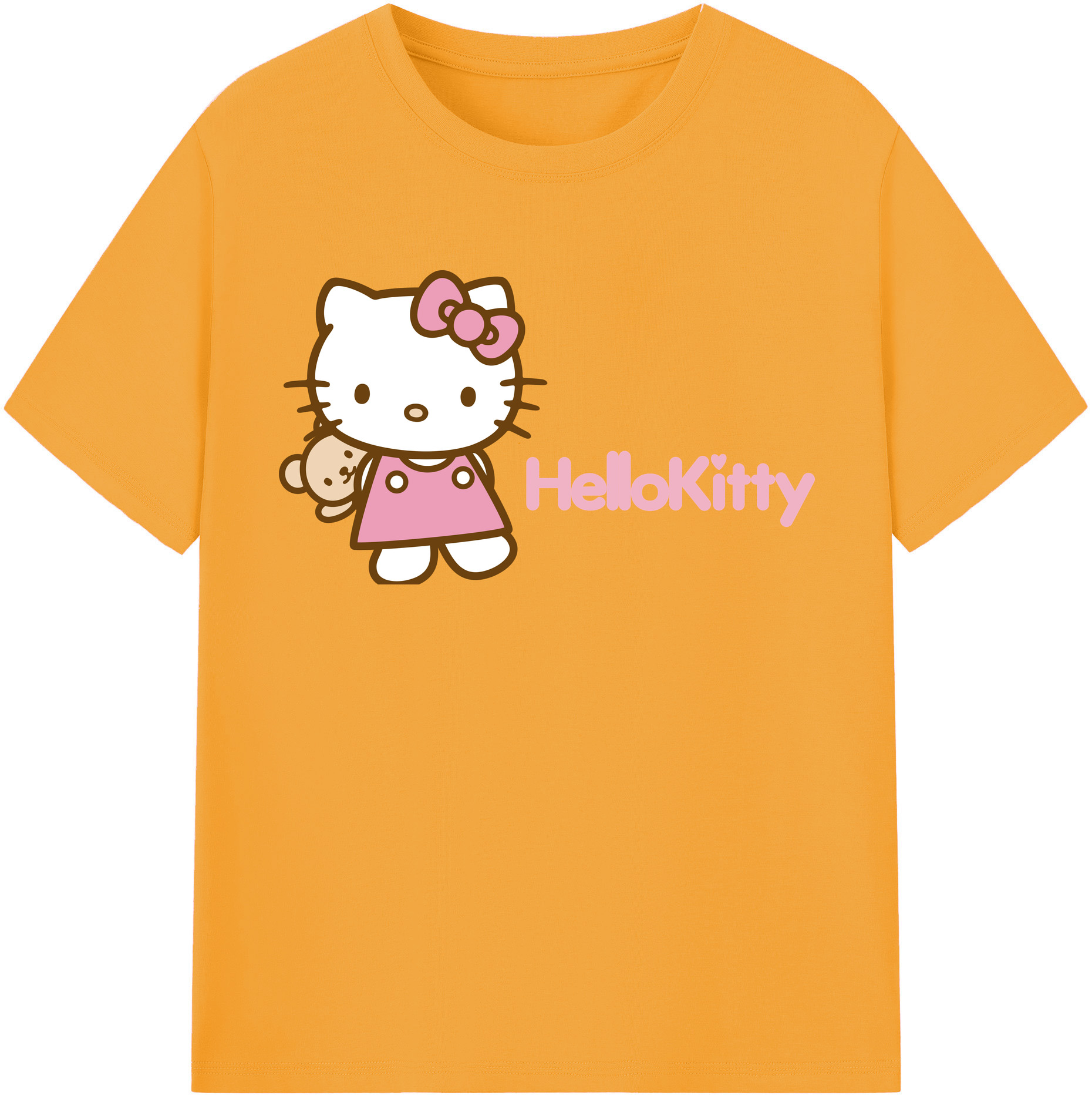 （画像用） Hello Kitty ハローキティ レディースカジュアルプリントTシャツ（綿100％）