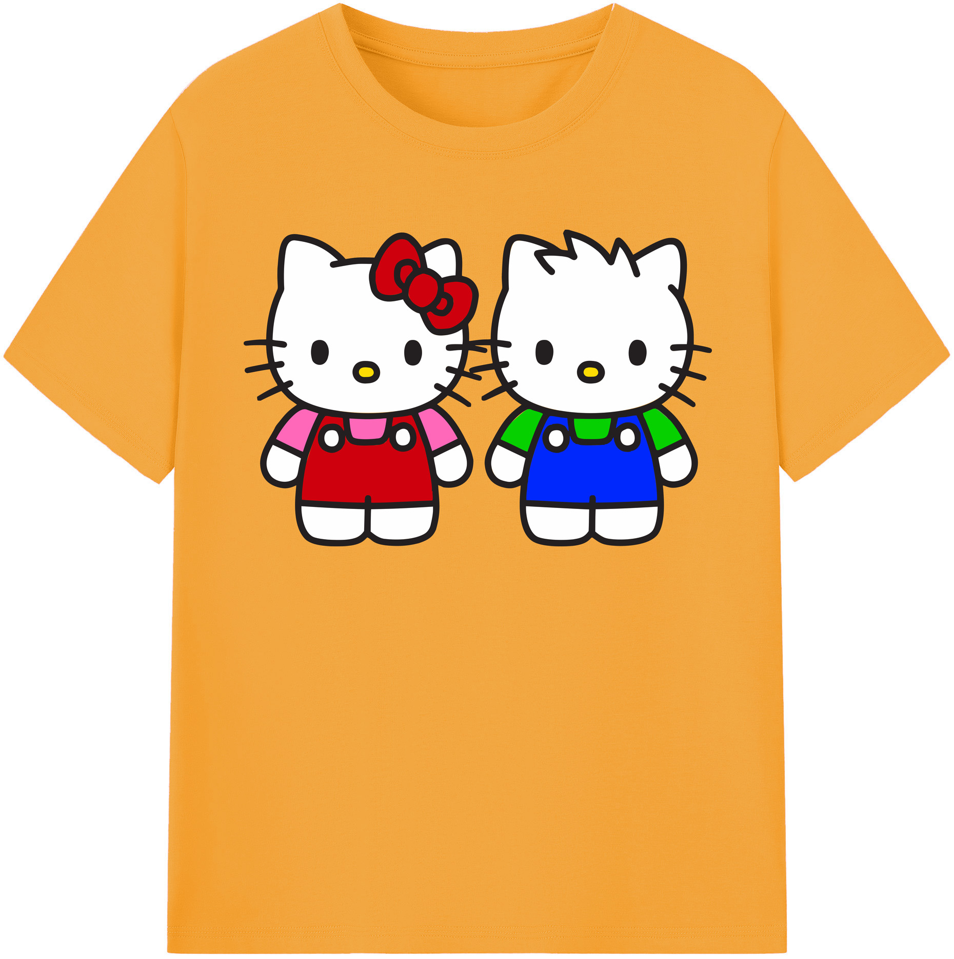 （画像用） Hello Kitty ハローキティ レディースカジュアルプリントTシャツ（綿100％）