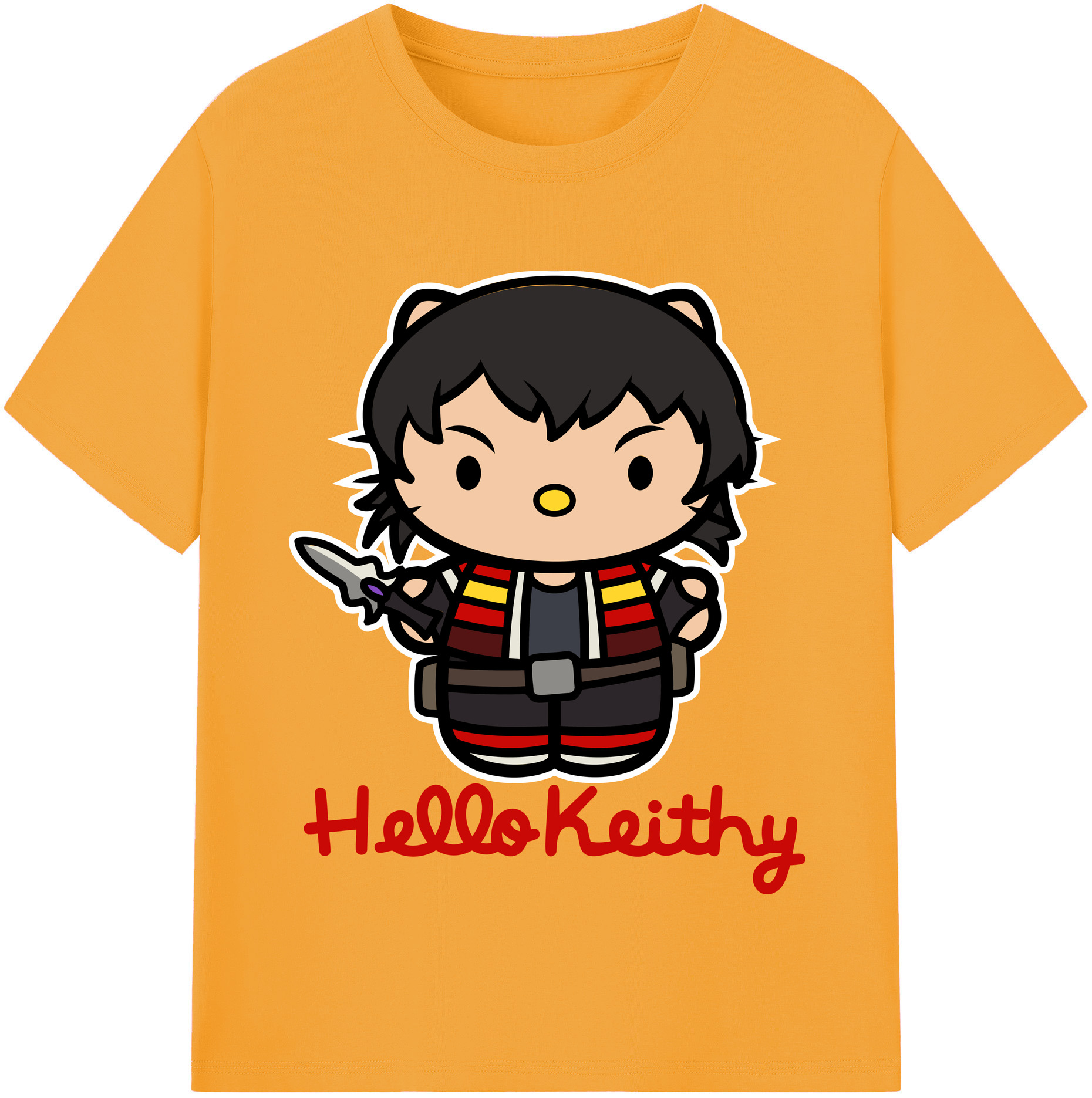 （画像用） Hello Kitty ハローキティ レディースカジュアルプリントTシャツ（綿100％）