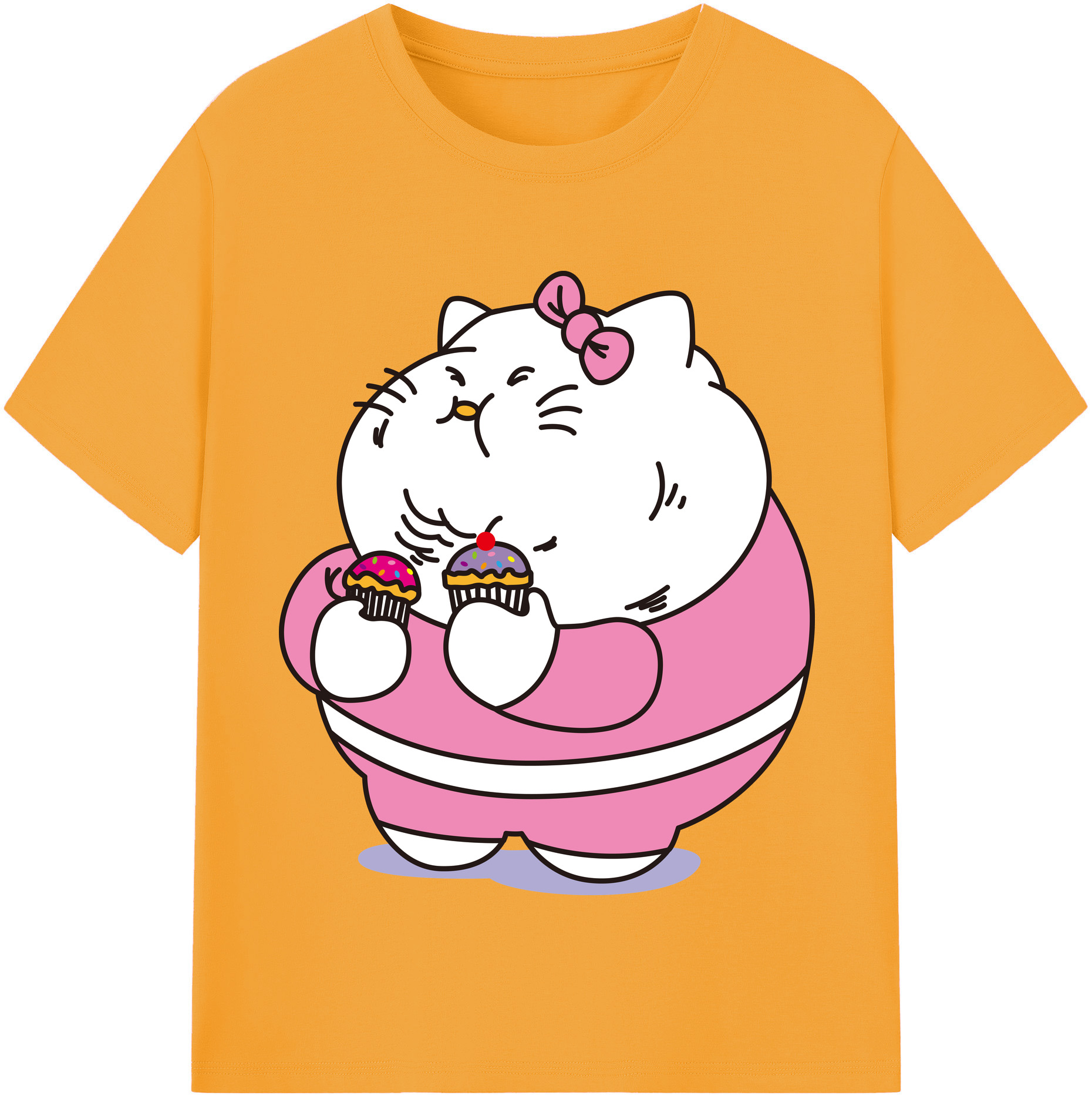 （画像用） Hello Kitty ハローキティ レディースカジュアルプリントTシャツ（綿100％）