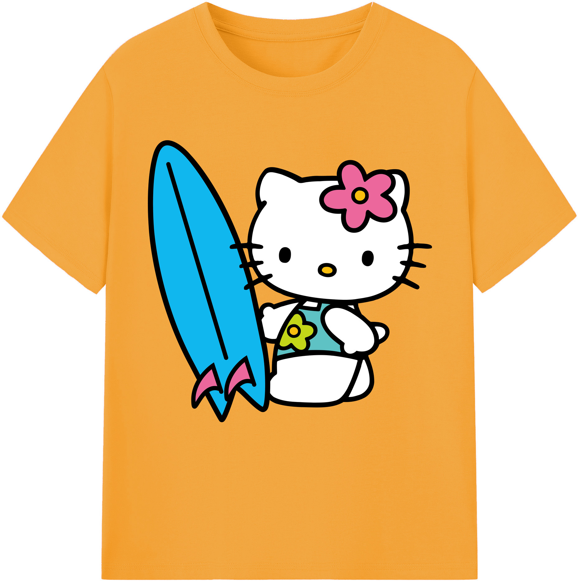 （画像用） Hello Kitty ハローキティ レディースカジュアルプリントTシャツ（綿100％）