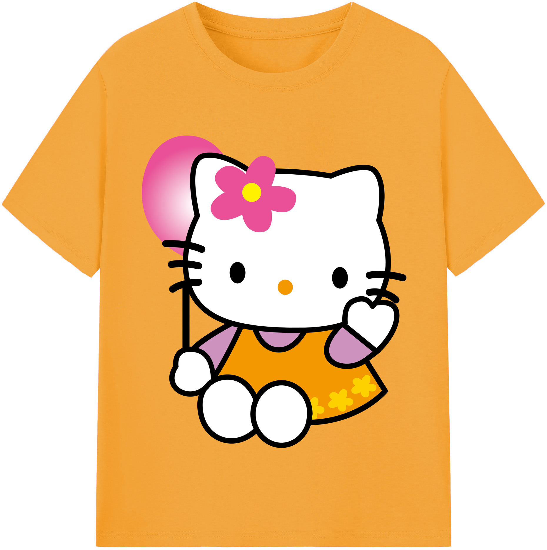 （画像用） Hello Kitty ハローキティ レディースカジュアルプリントTシャツ（綿100％）