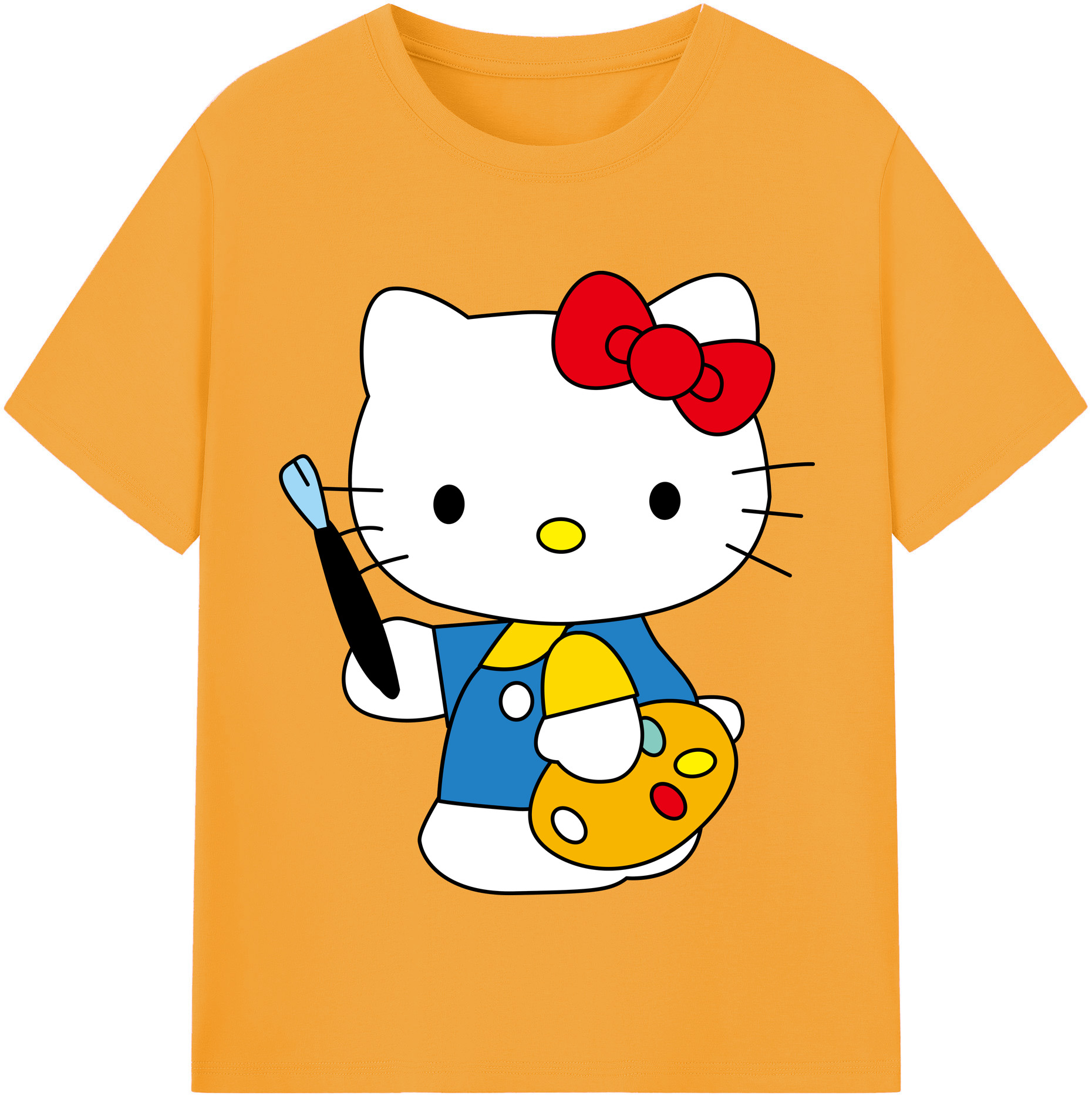 （画像用） Hello Kitty ハローキティ レディースカジュアルプリントTシャツ（綿100％）