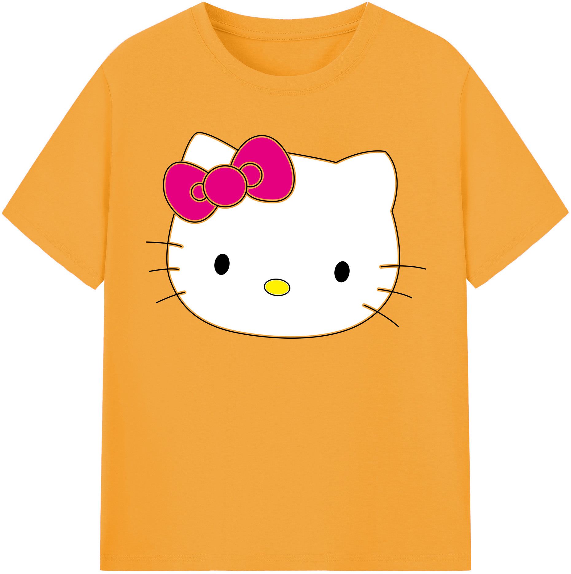 （画像用） Hello Kitty ハローキティ レディースカジュアルプリントTシャツ（綿100％）