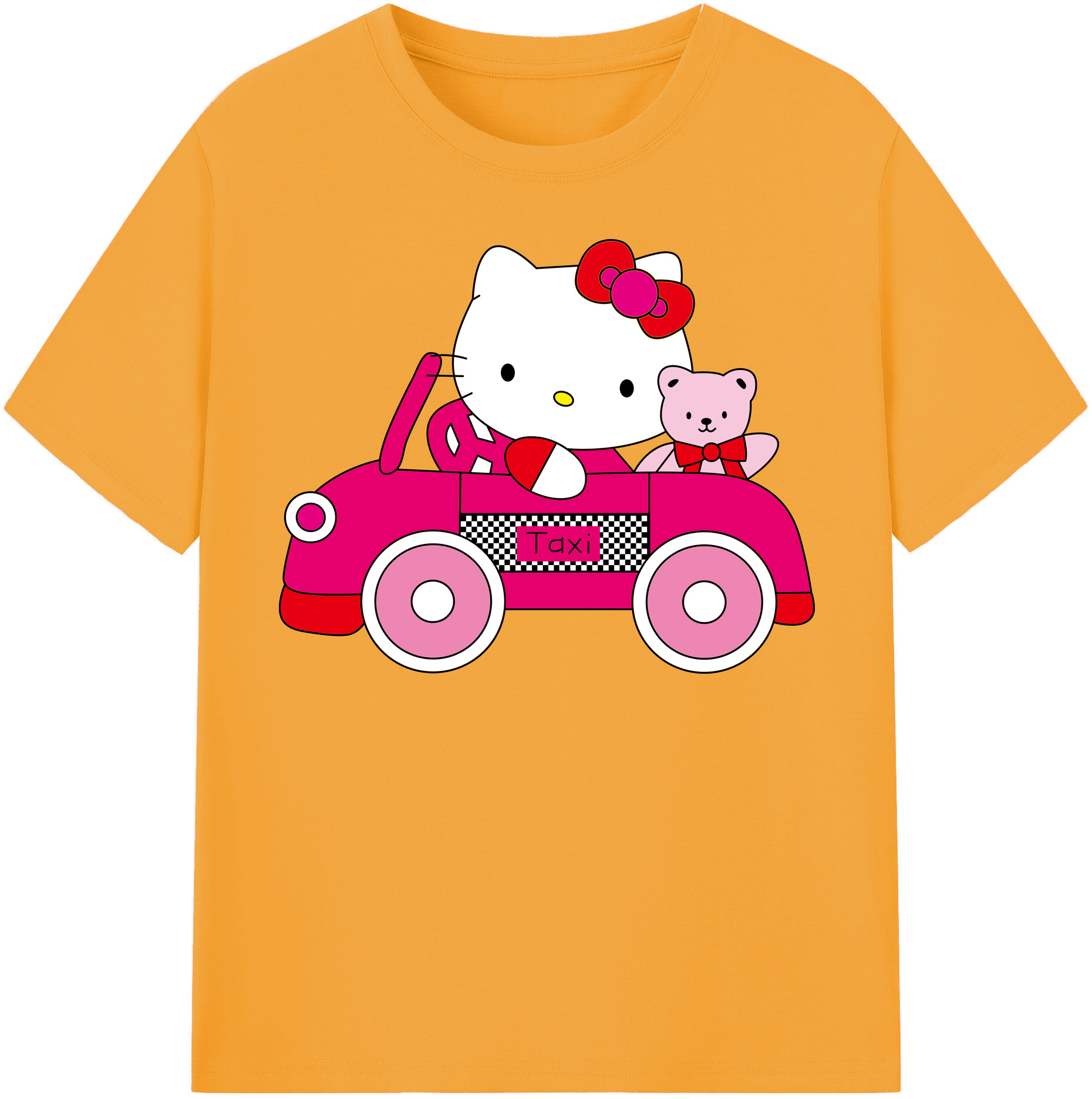 （画像用） Hello Kitty ハローキティ レディースカジュアルプリントTシャツ（綿100％）