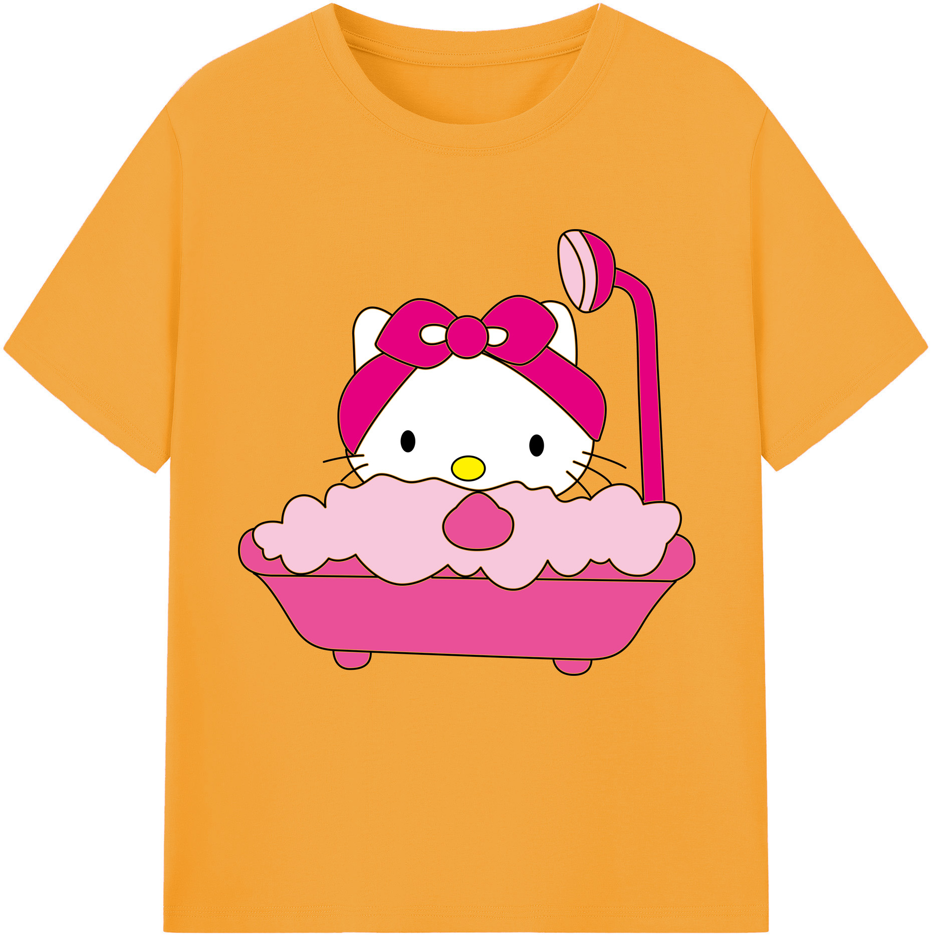 （画像用） Hello Kitty ハローキティ レディースカジュアルプリントTシャツ（綿100％）